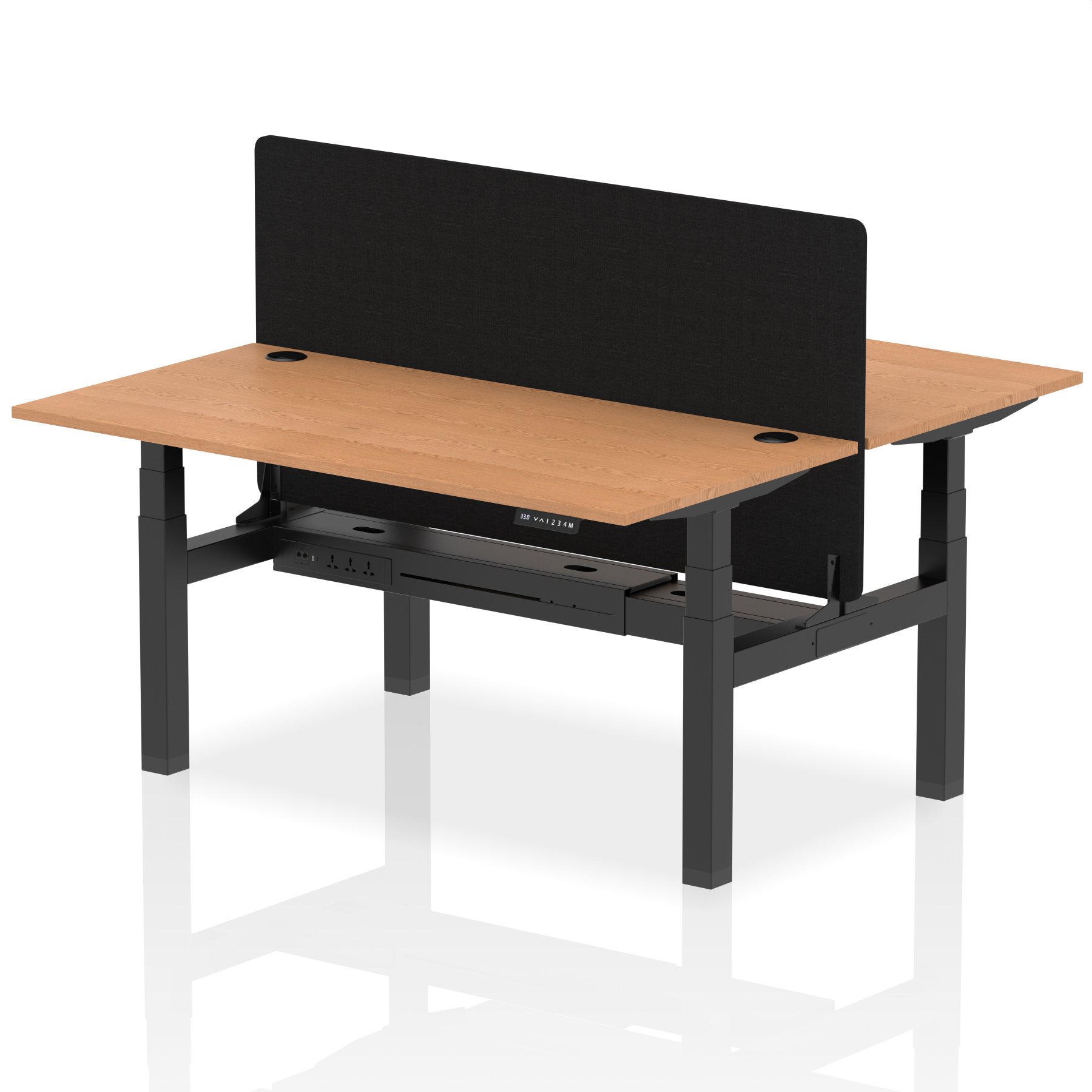 Oak / Black Frame