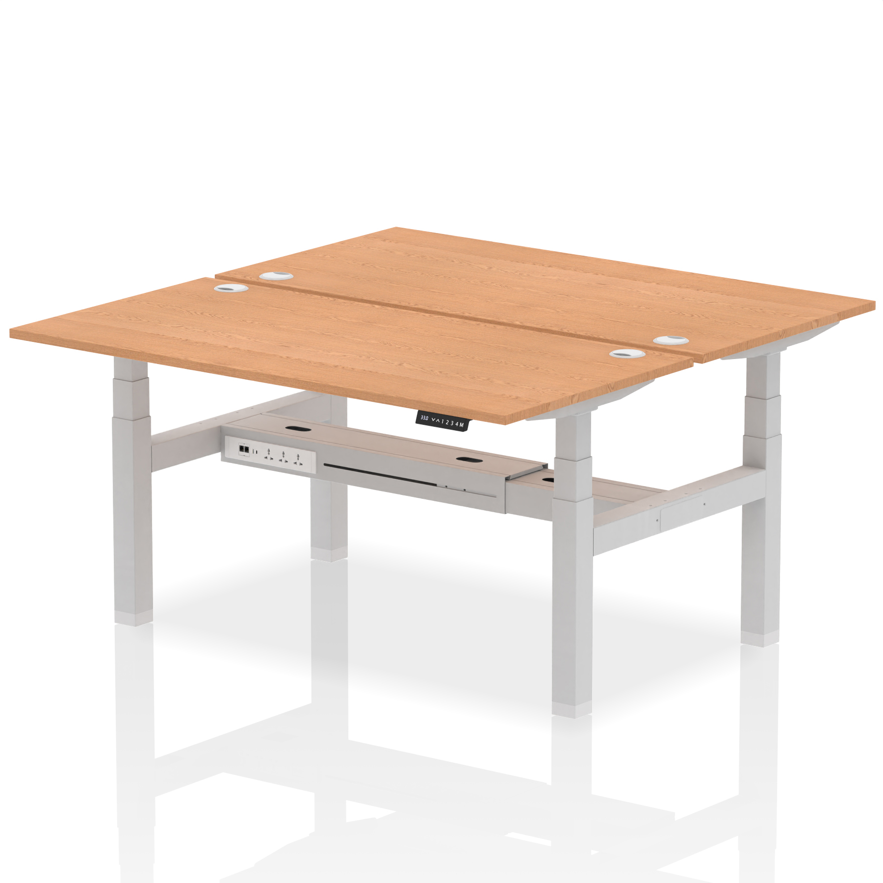 Oak / Silver Frame