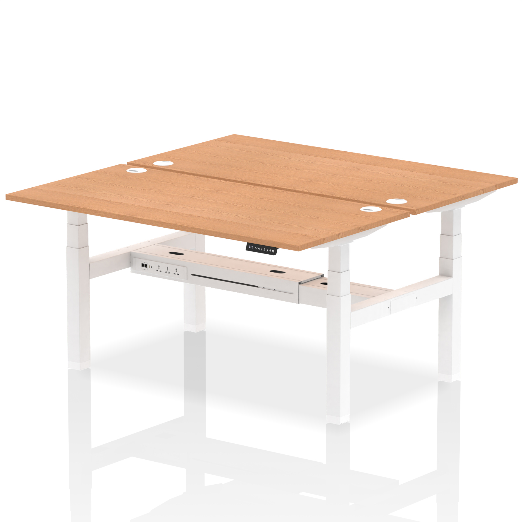 Oak / White Frame