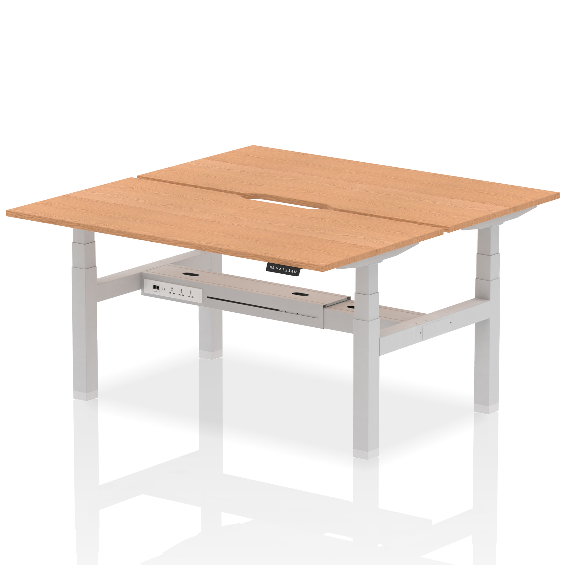 Oak / Silver Frame