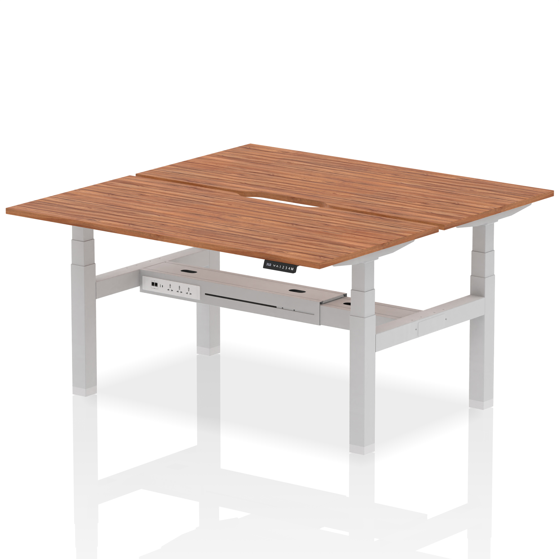 Walnut / Silver Frame