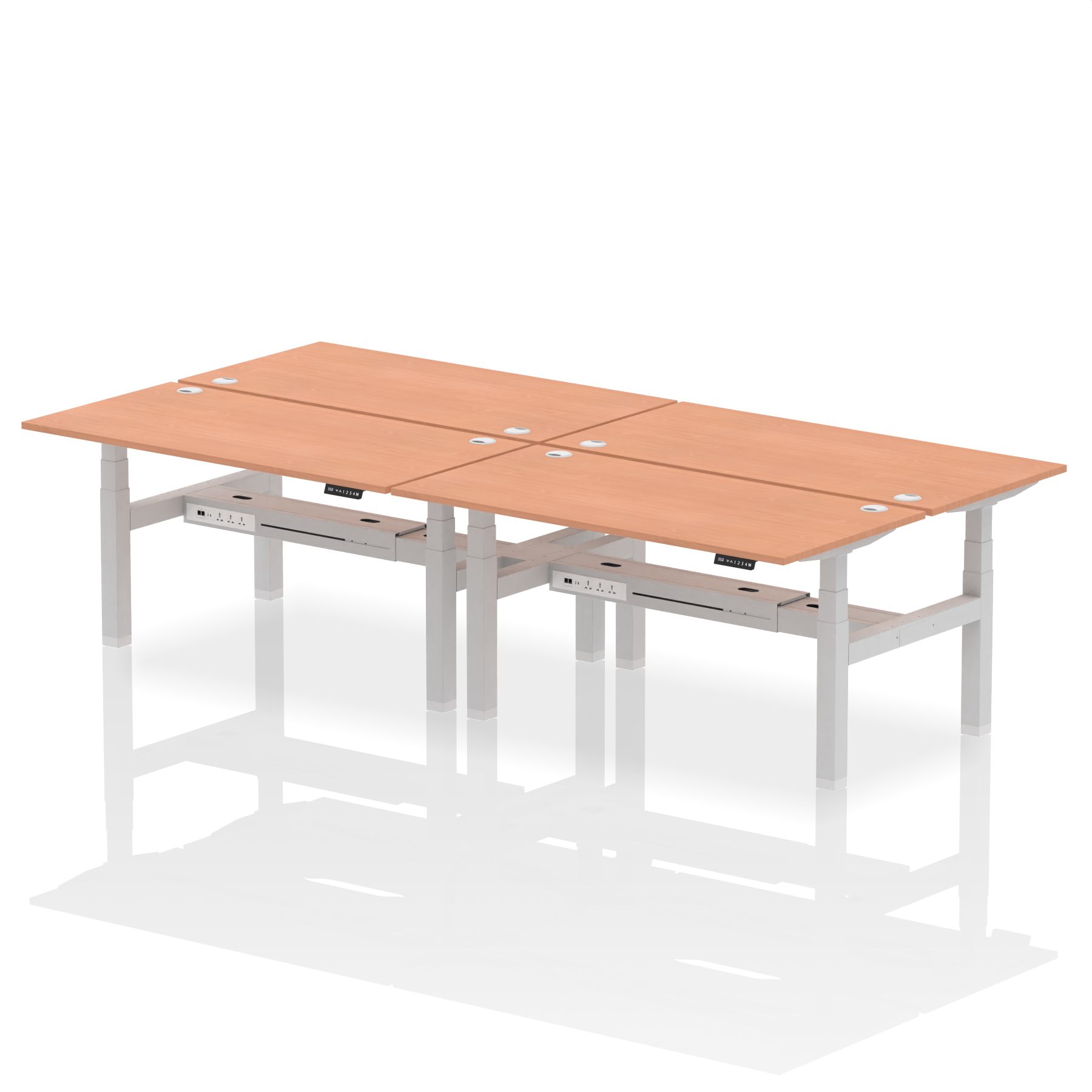 Beech / Silver Frame
