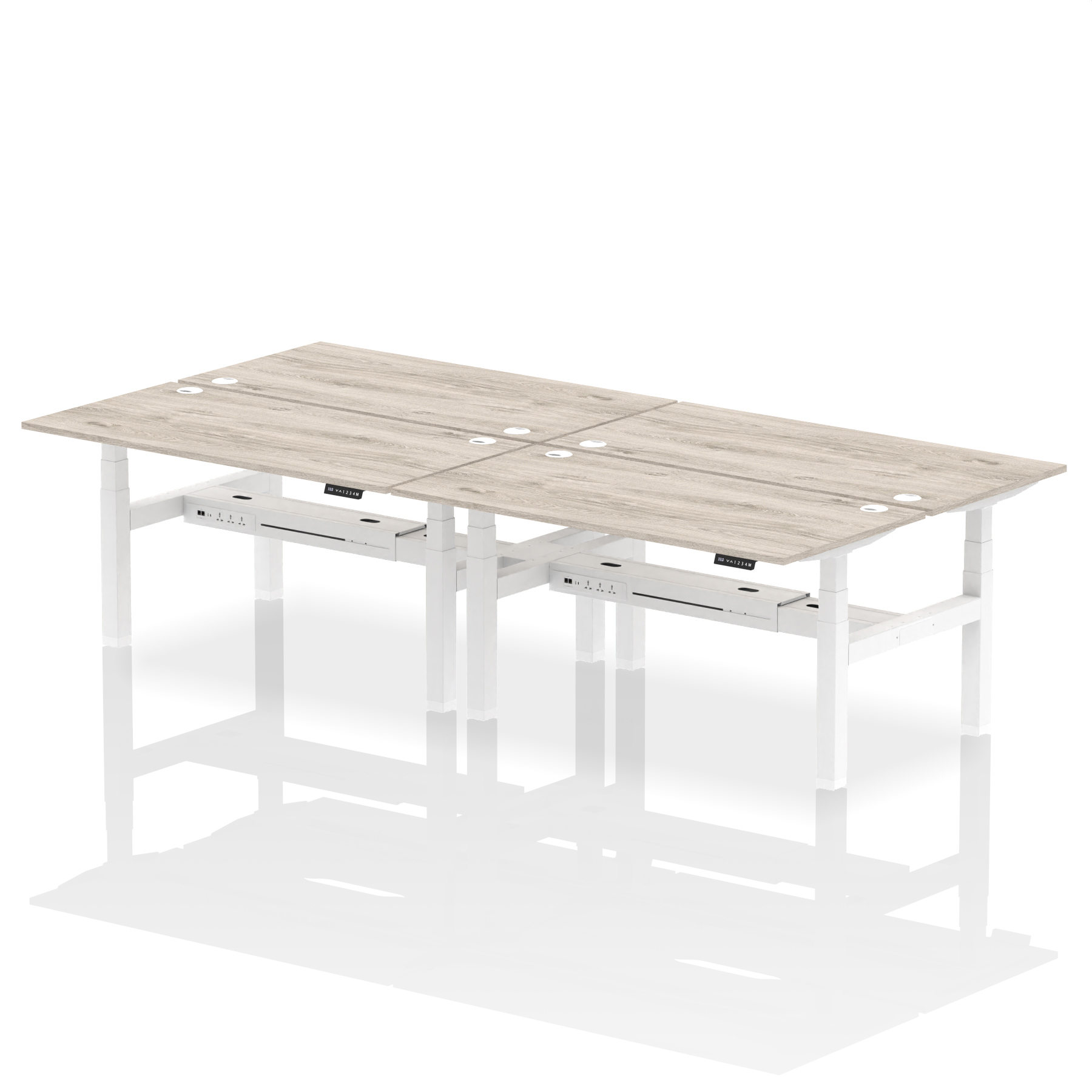 Grey Oak / White Frame