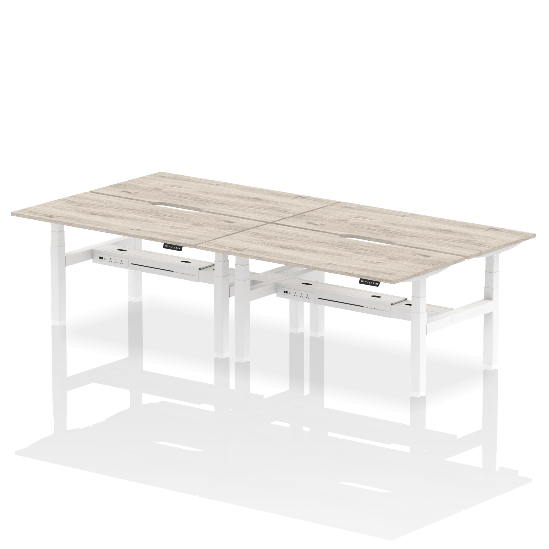 Grey Oak / White Frame