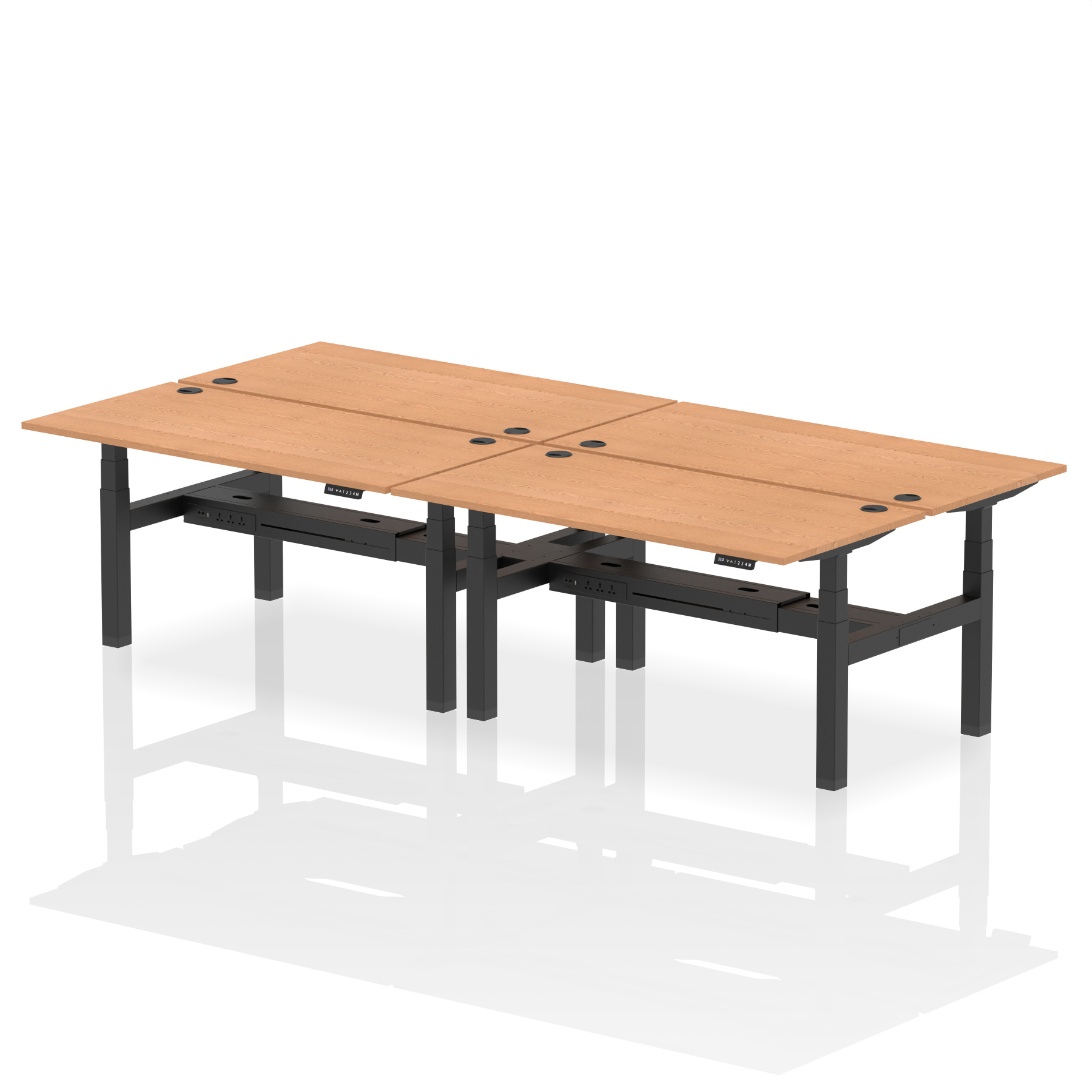 Oak / Black Frame