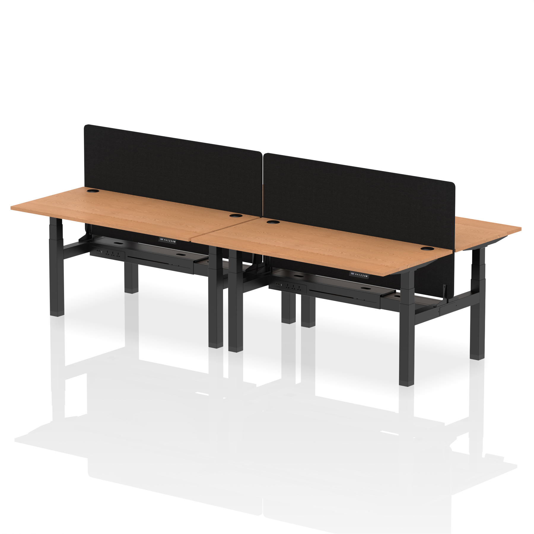 Oak / Black Frame