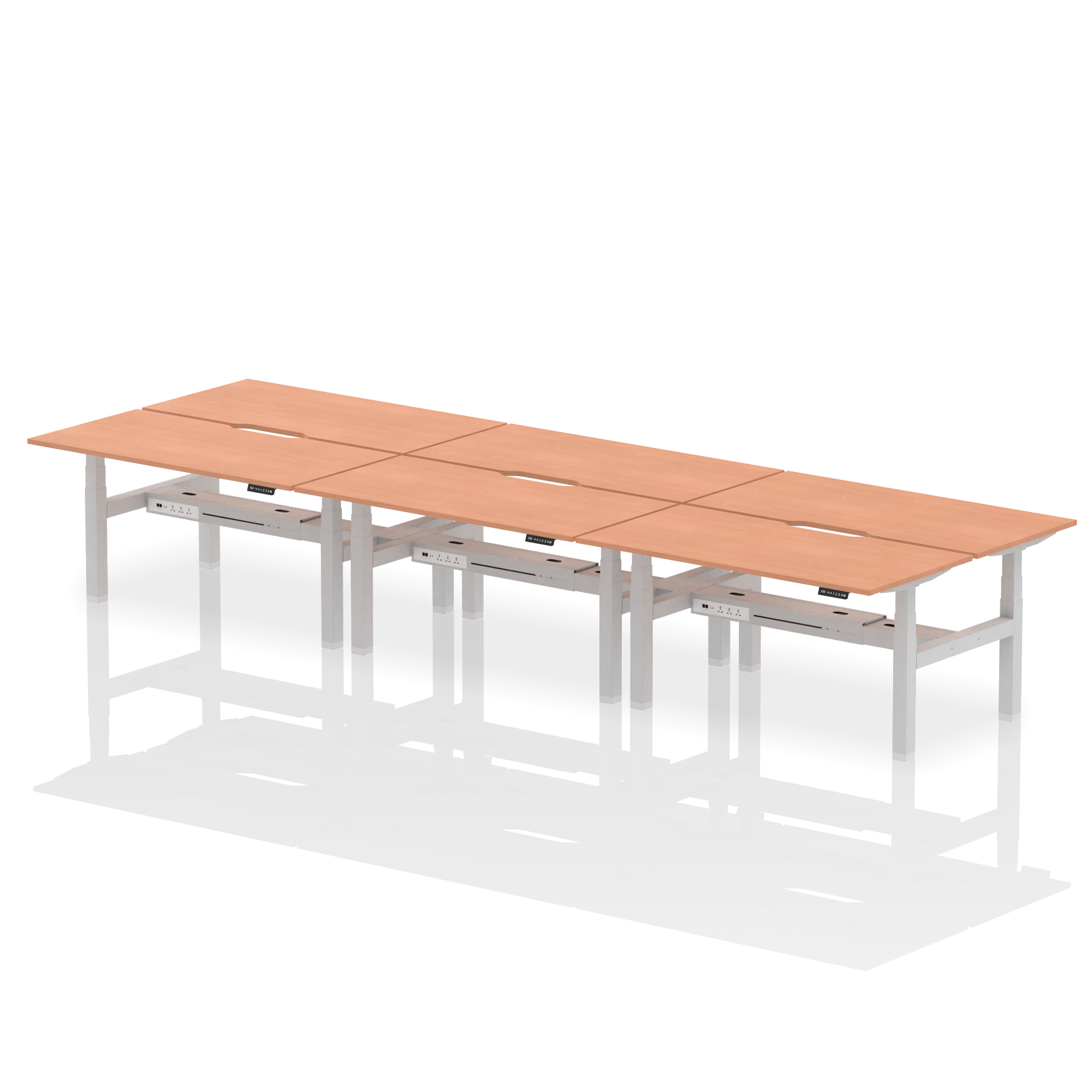 Beech / Silver Frame
