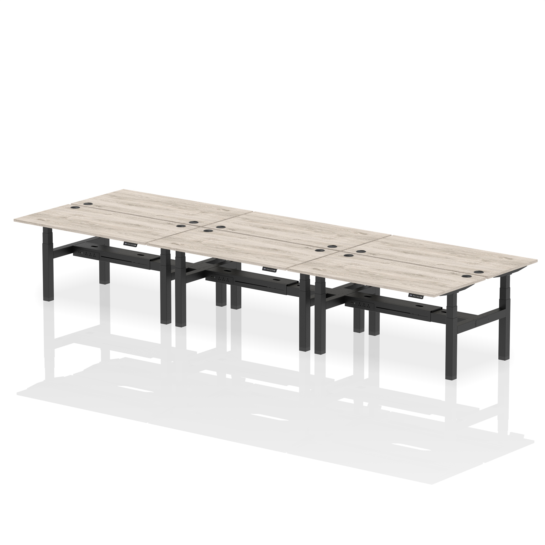 Grey Oak / Black Frame