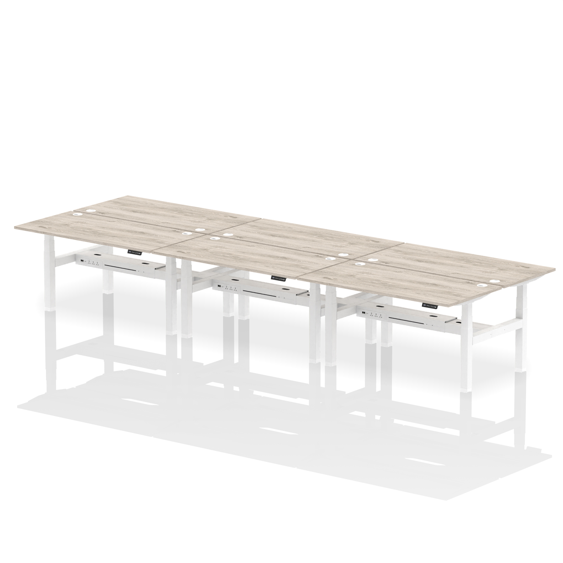 Grey Oak / White Frame