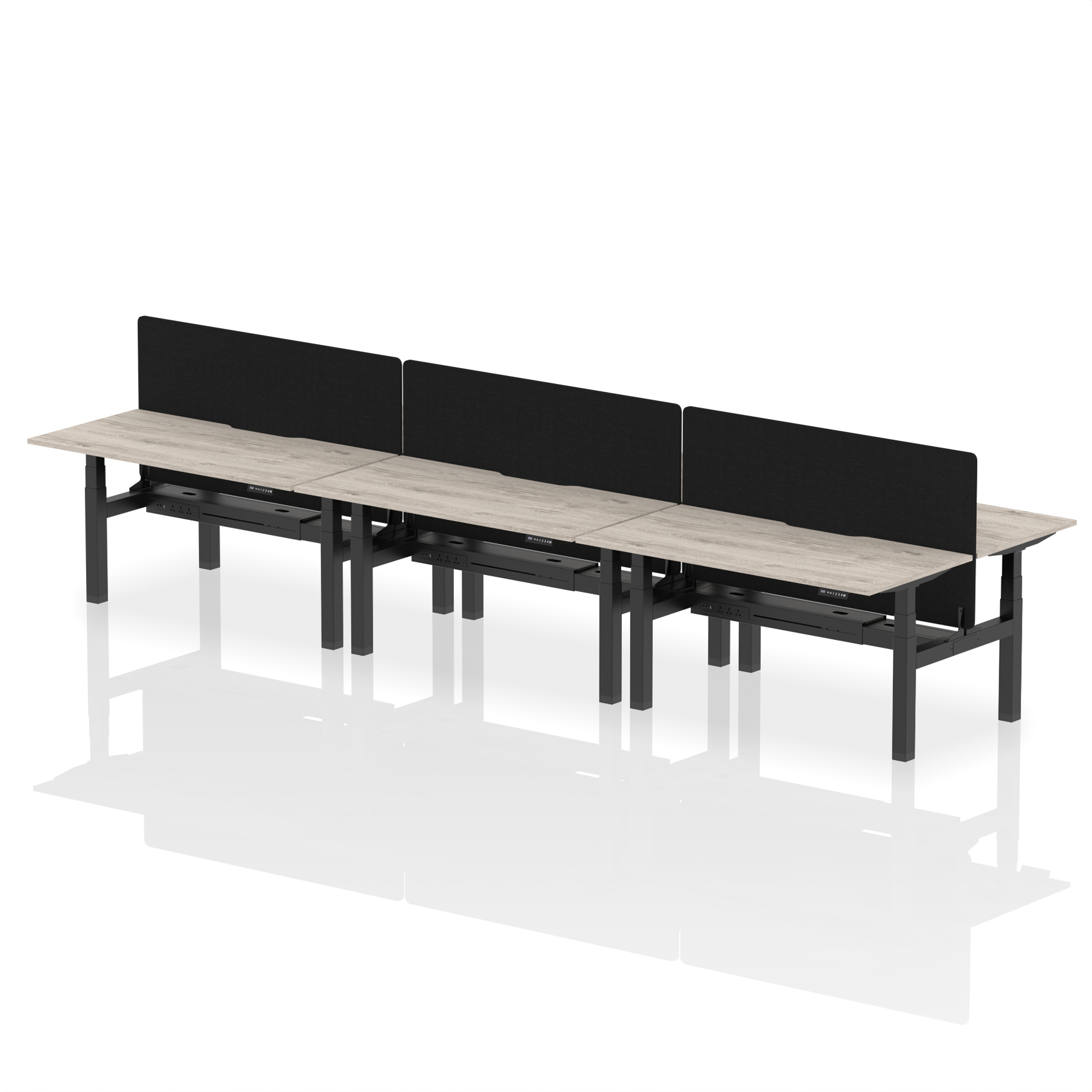 Grey Oak / Black Frame