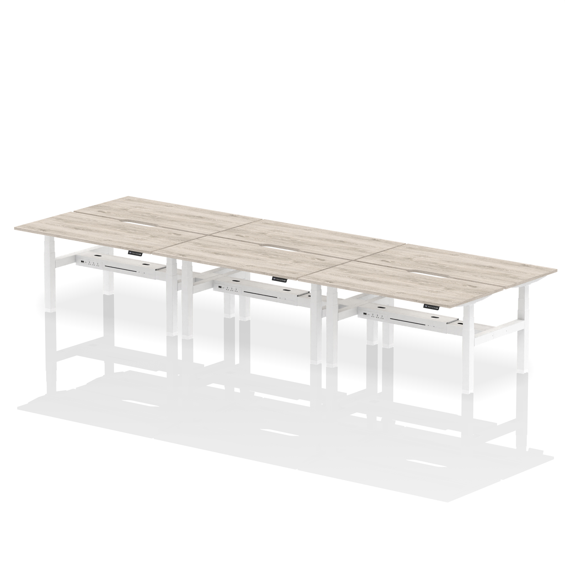Grey Oak / White Frame