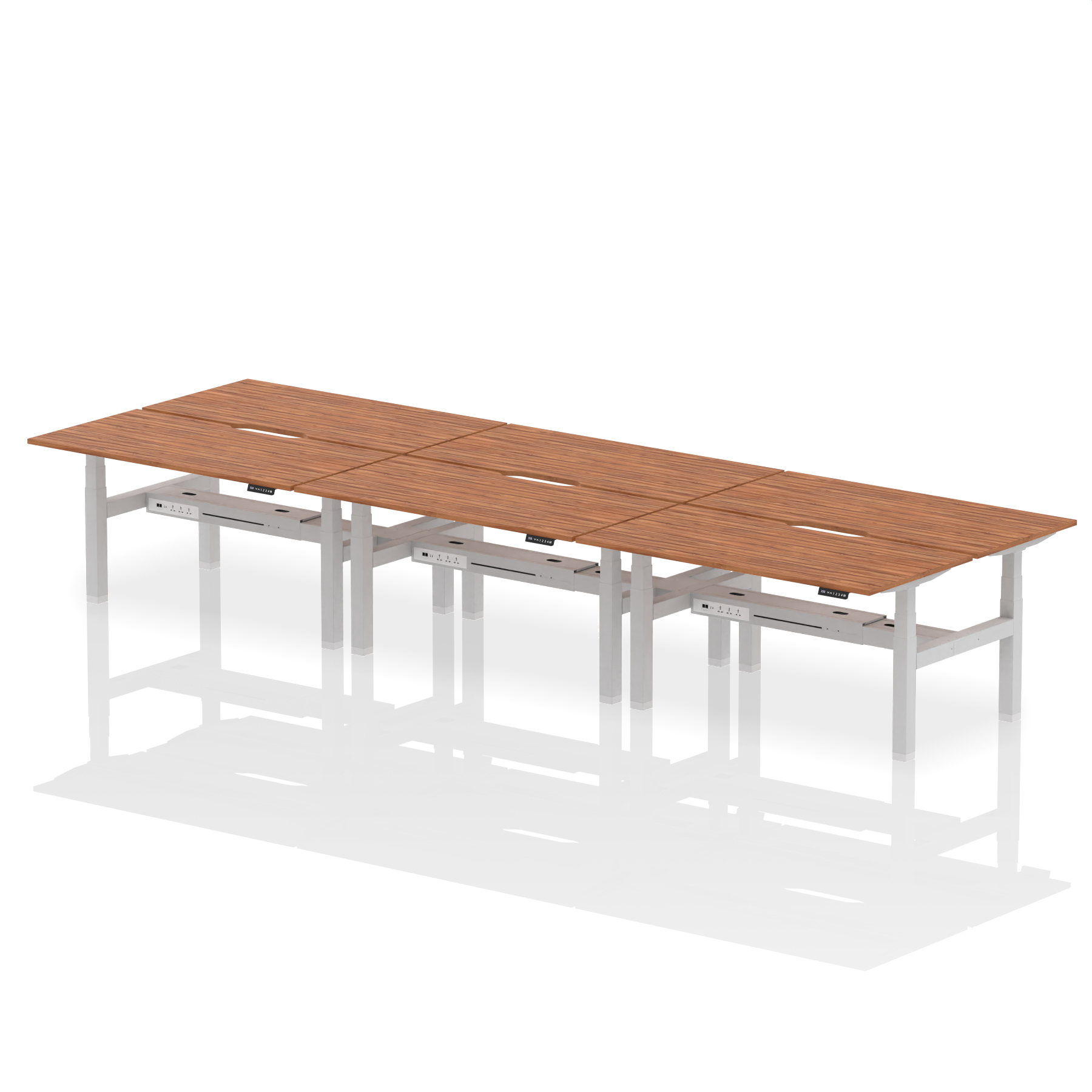 Walnut / Silver Frame