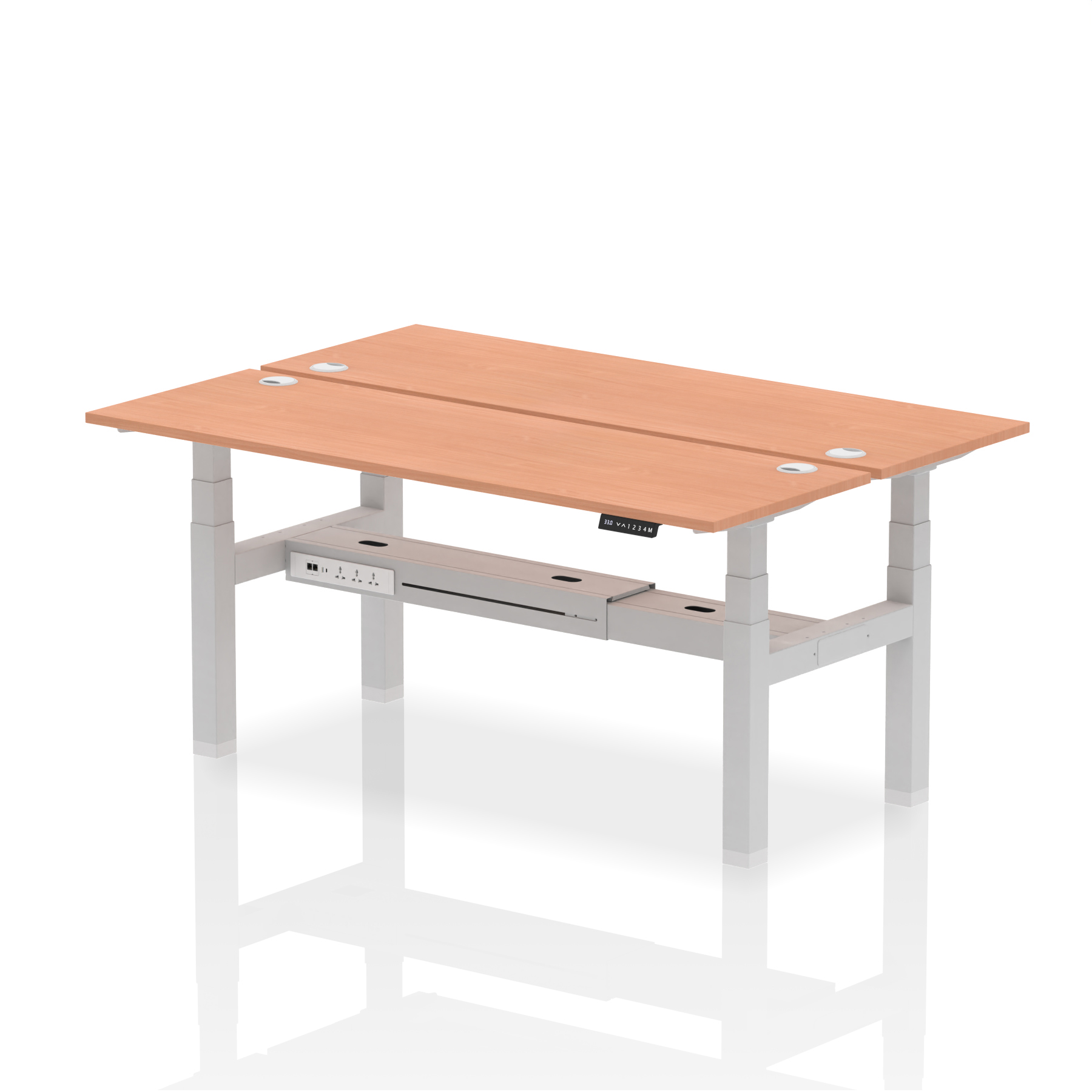 Beech / Silver Frame