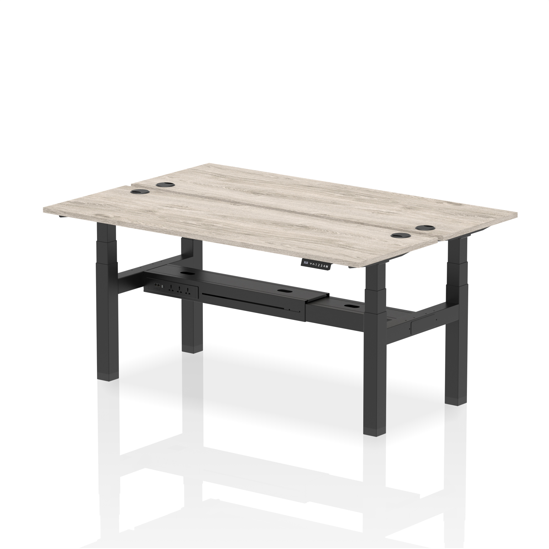 Grey Oak / Black Frame