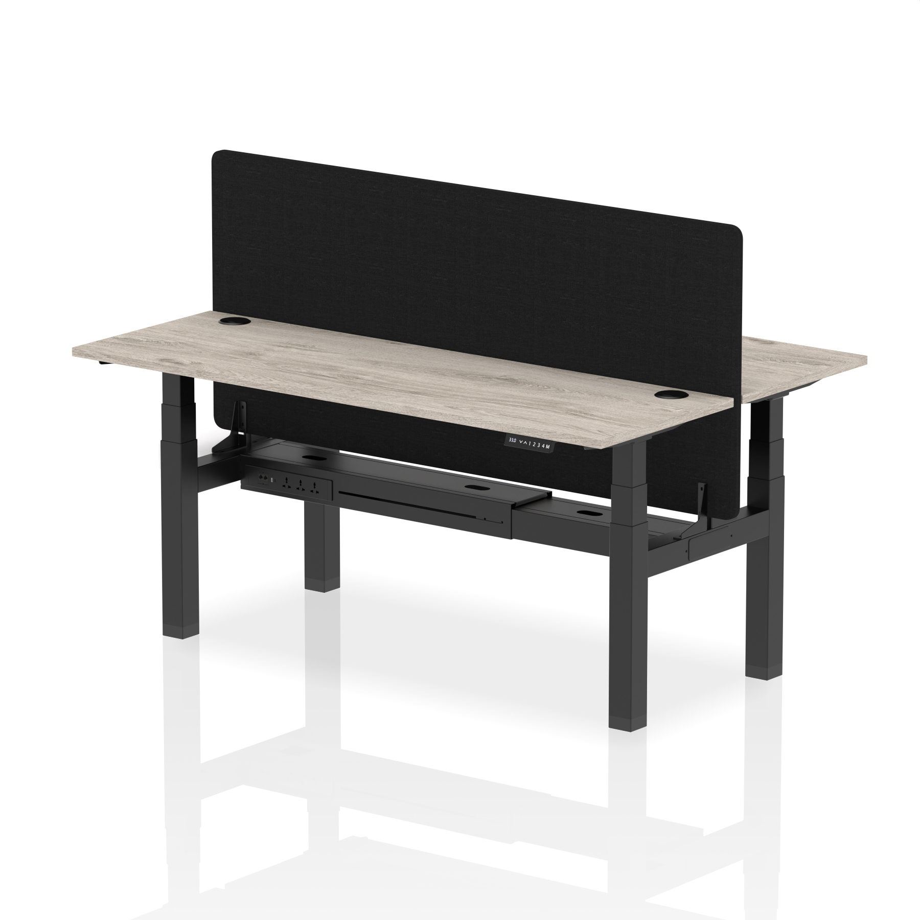 Grey Oak / Black Frame