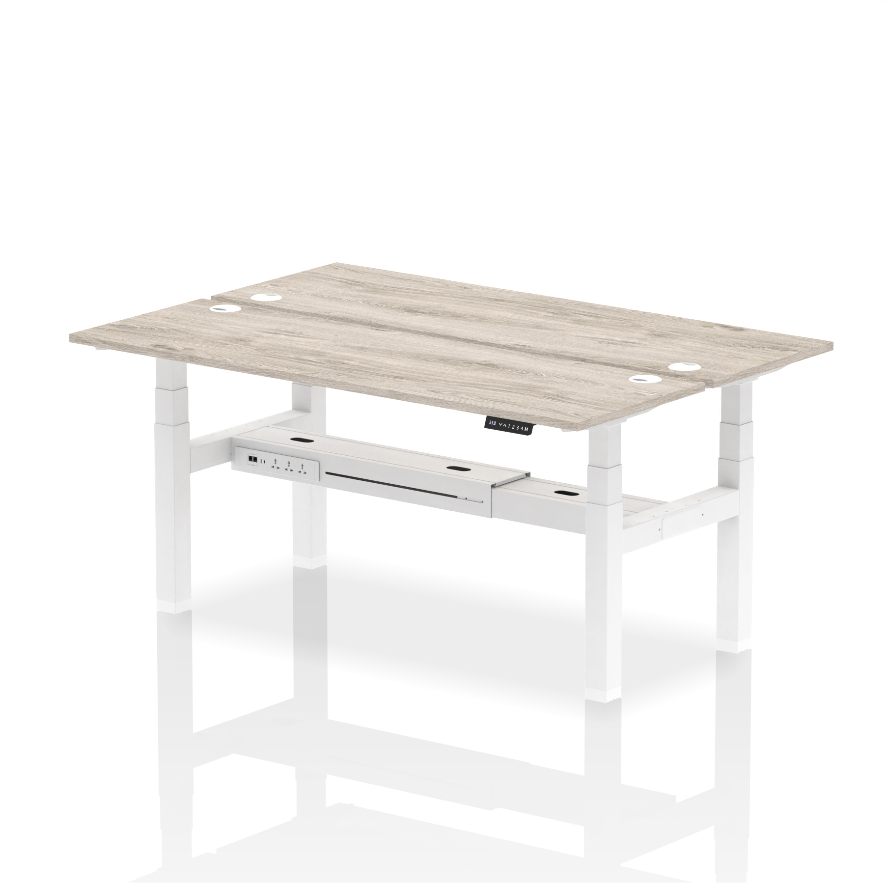 Grey Oak / White Frame