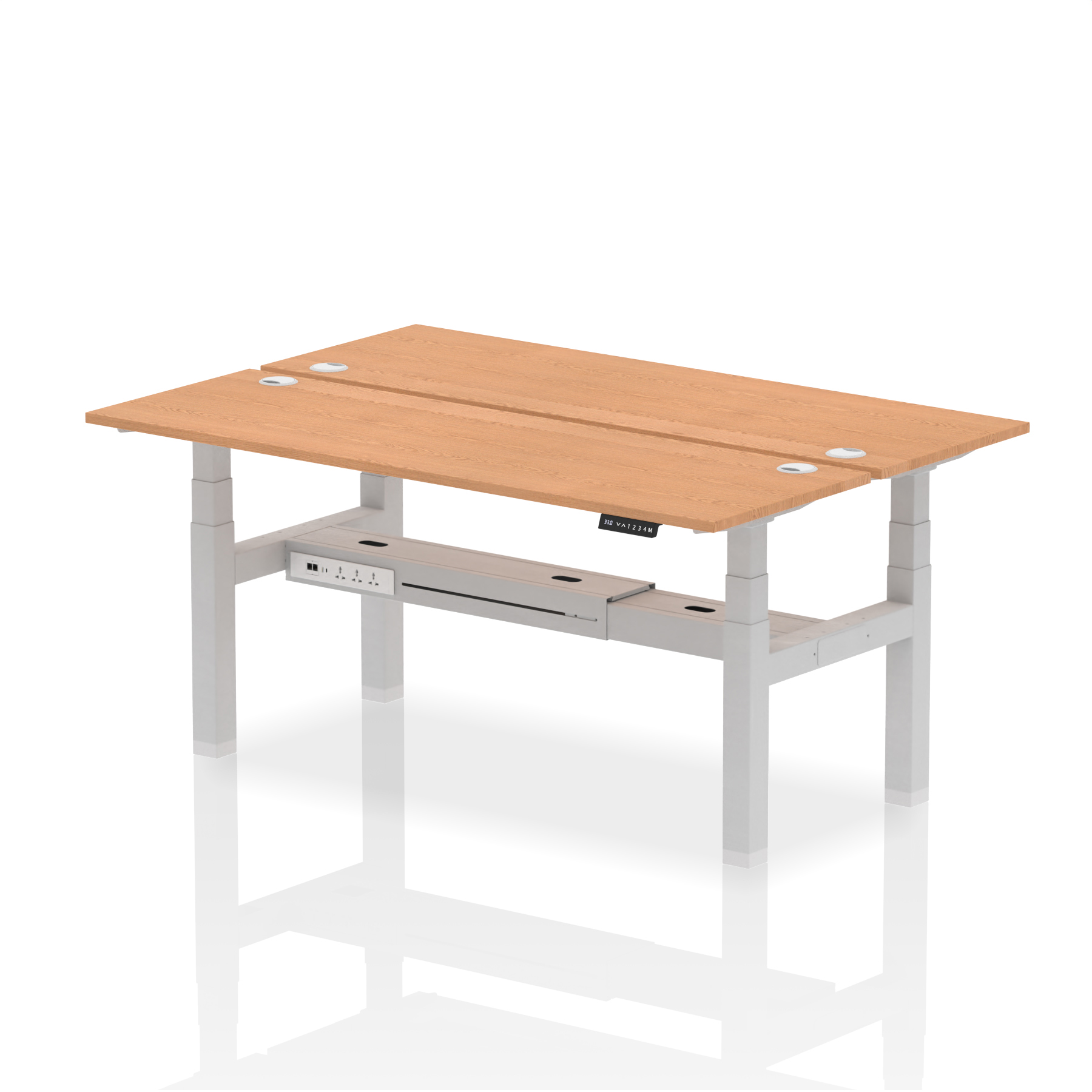 Oak / Silver Frame