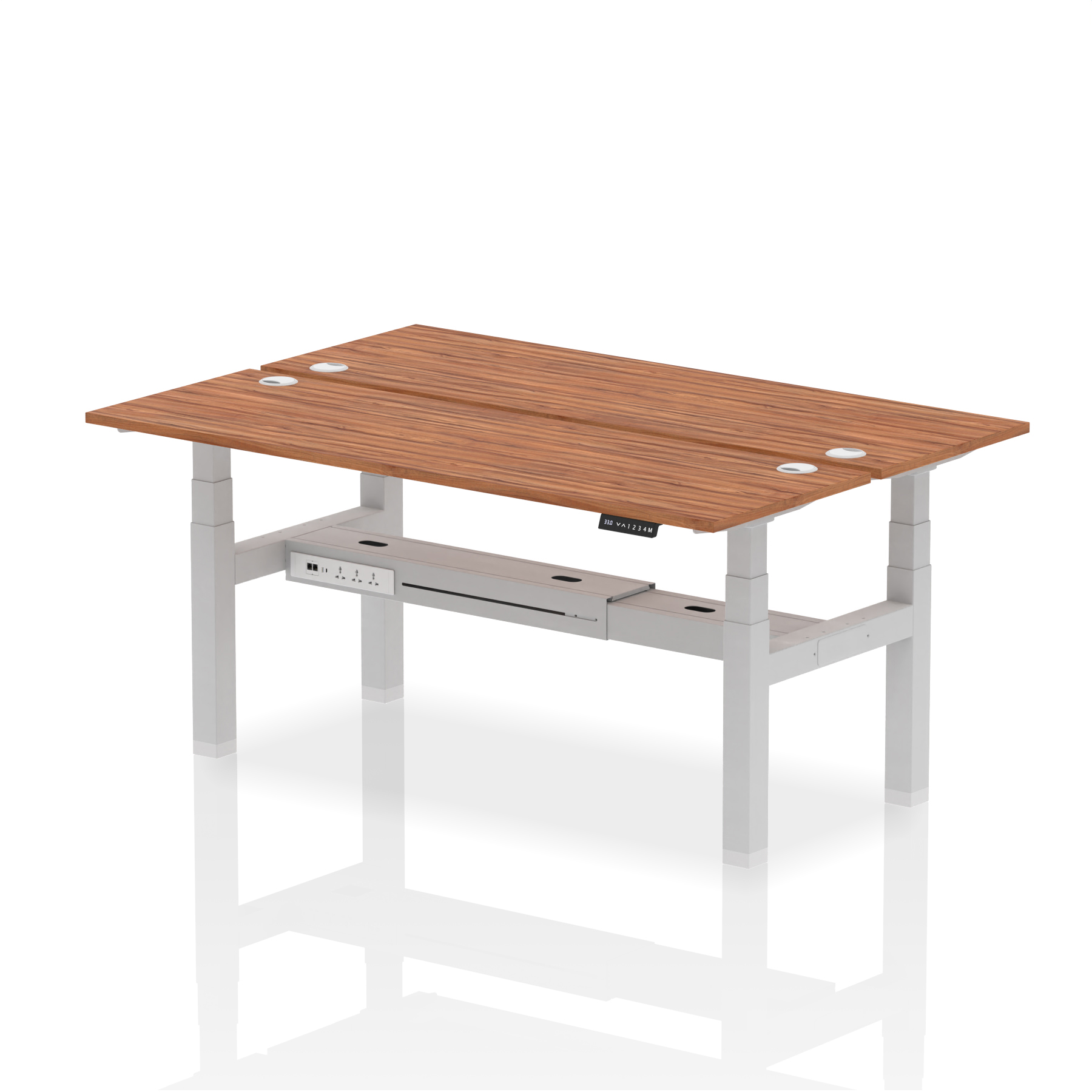Walnut / Silver Frame