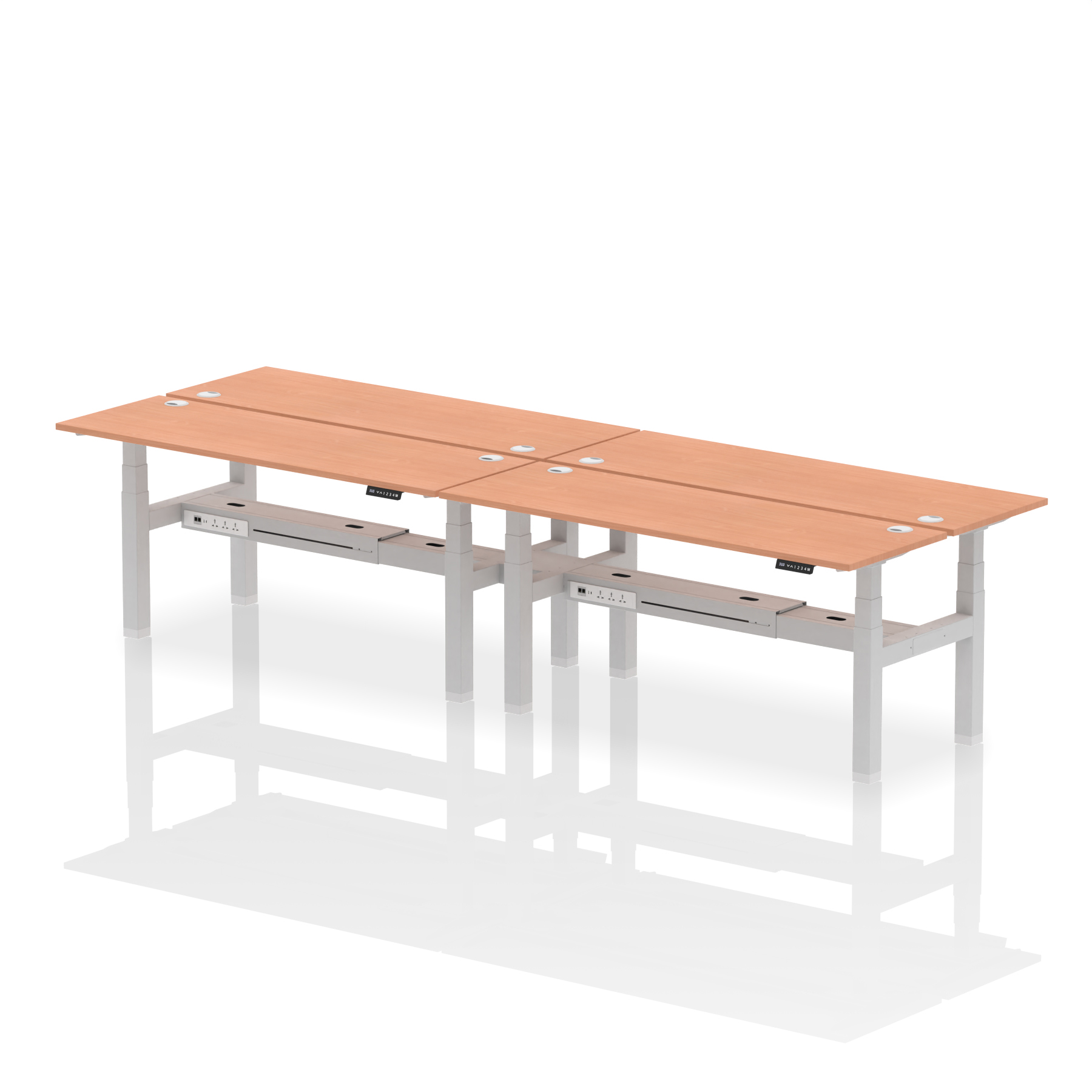Beech / Silver Frame