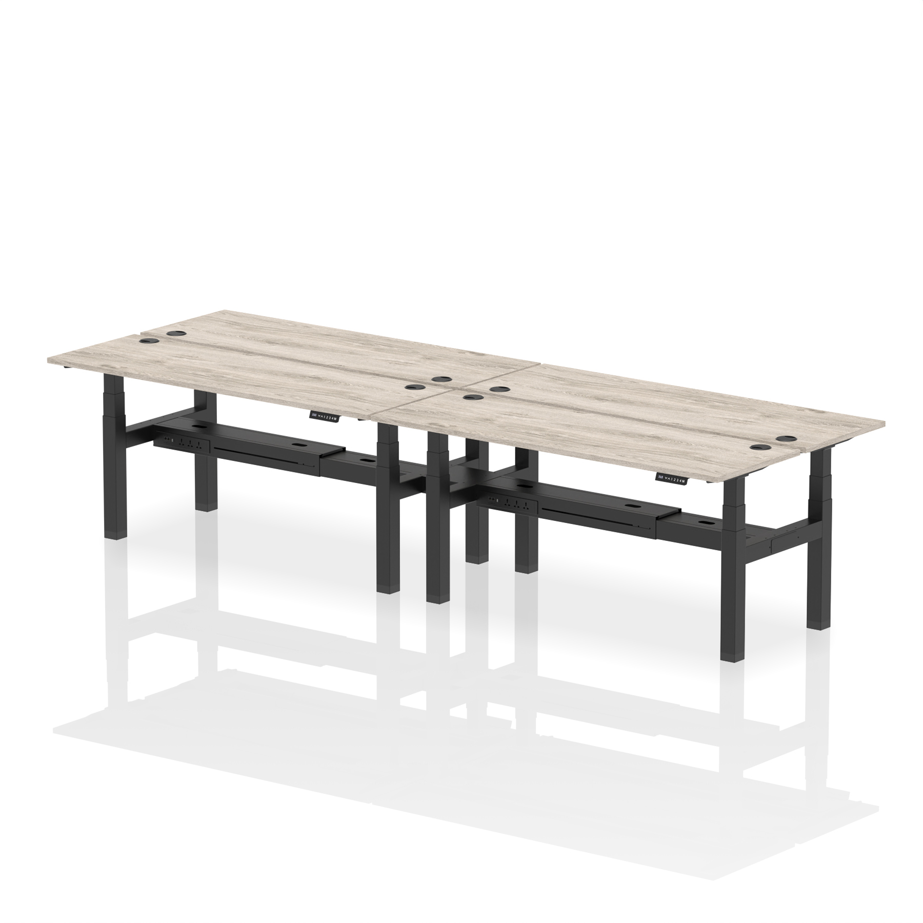 Grey Oak / Black Frame