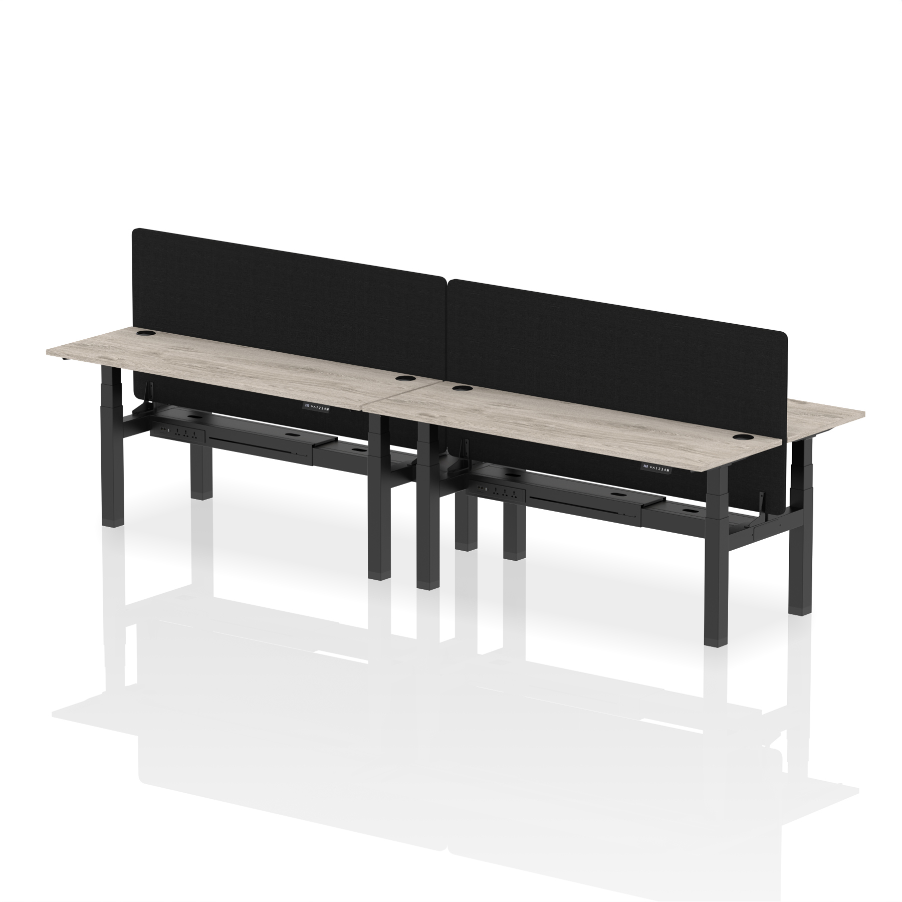 Grey Oak / Black Frame