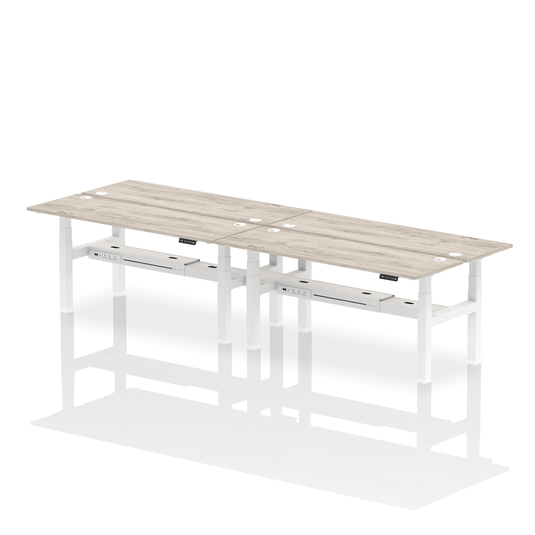 Grey Oak / White Frame