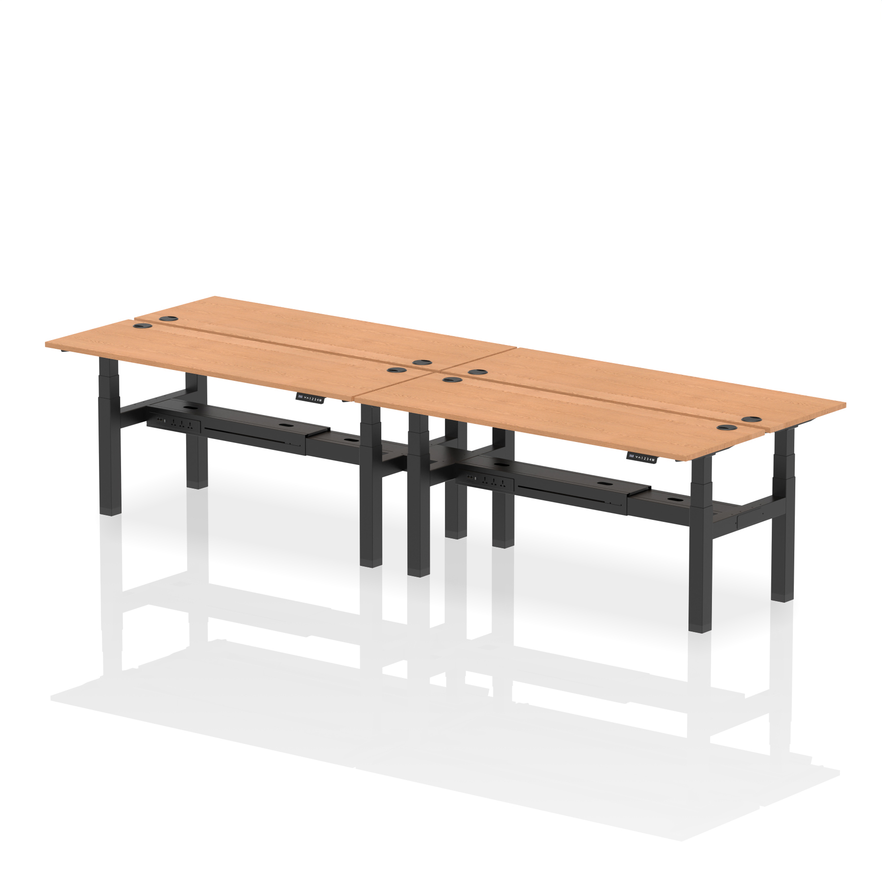 Oak / Black Frame