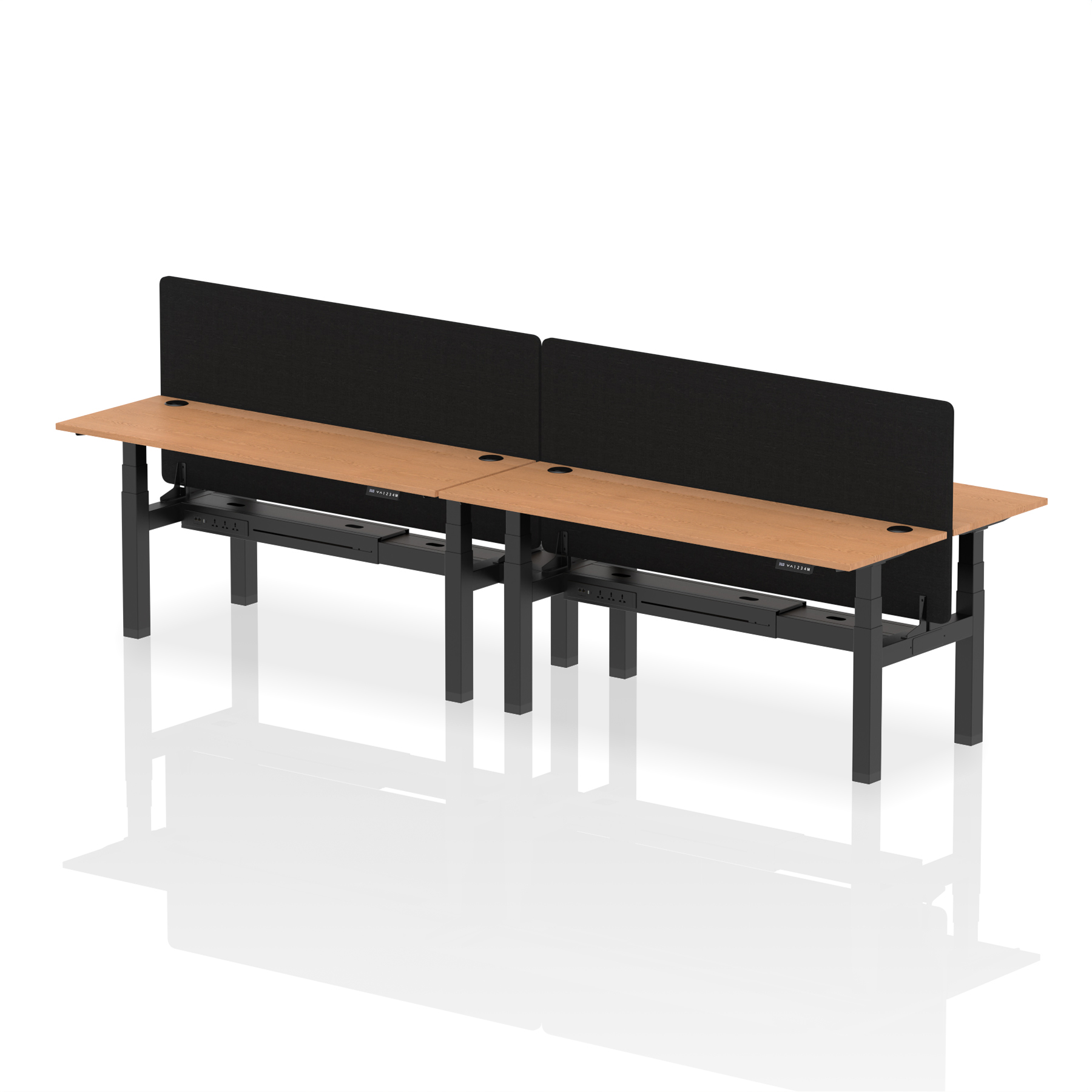 Oak / Black Frame
