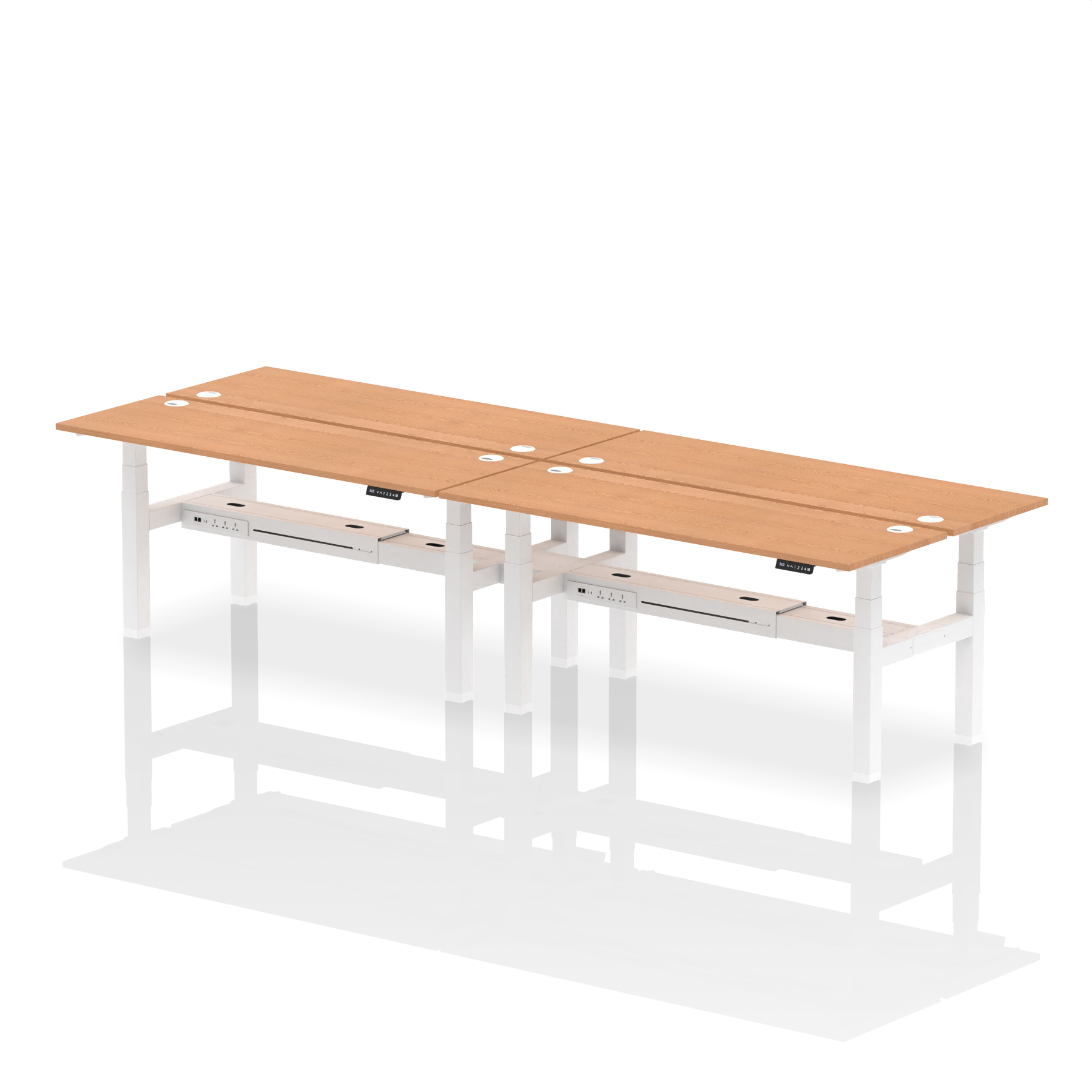 Oak / White Frame