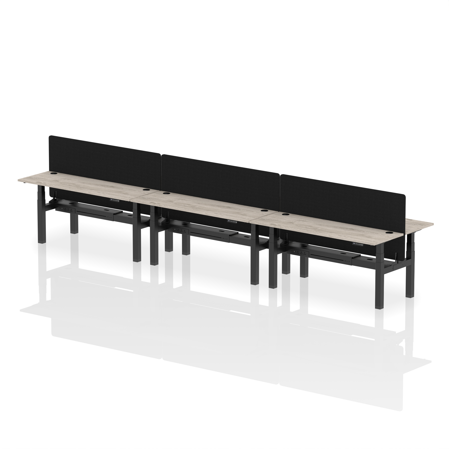 Grey Oak / Black Frame
