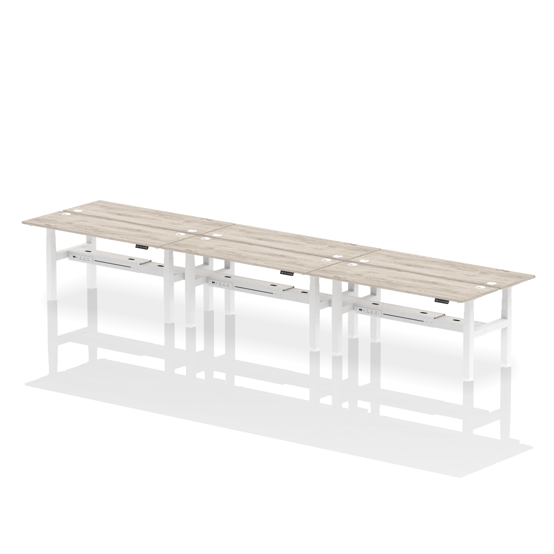 Grey Oak / White Frame