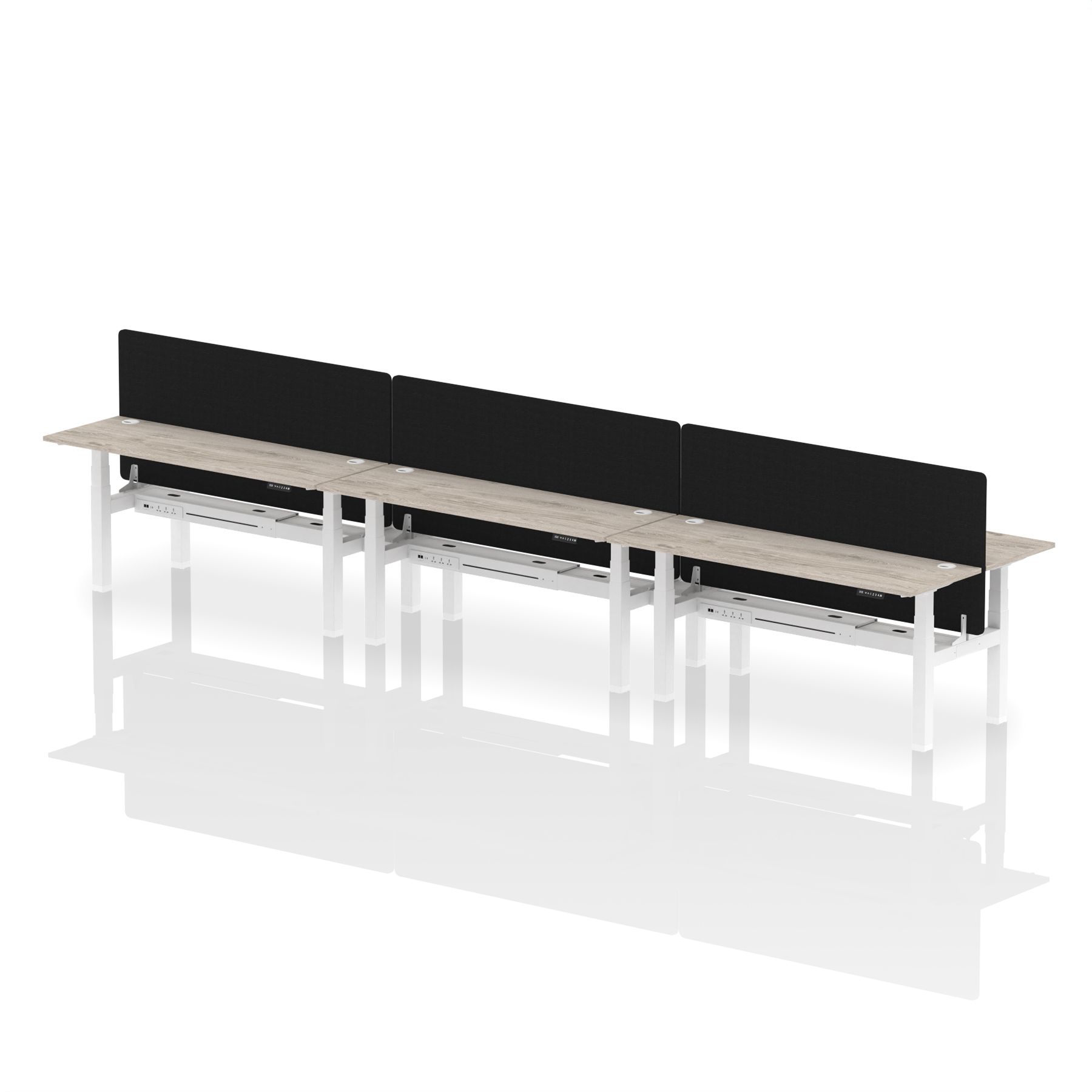 Grey Oak / White Frame