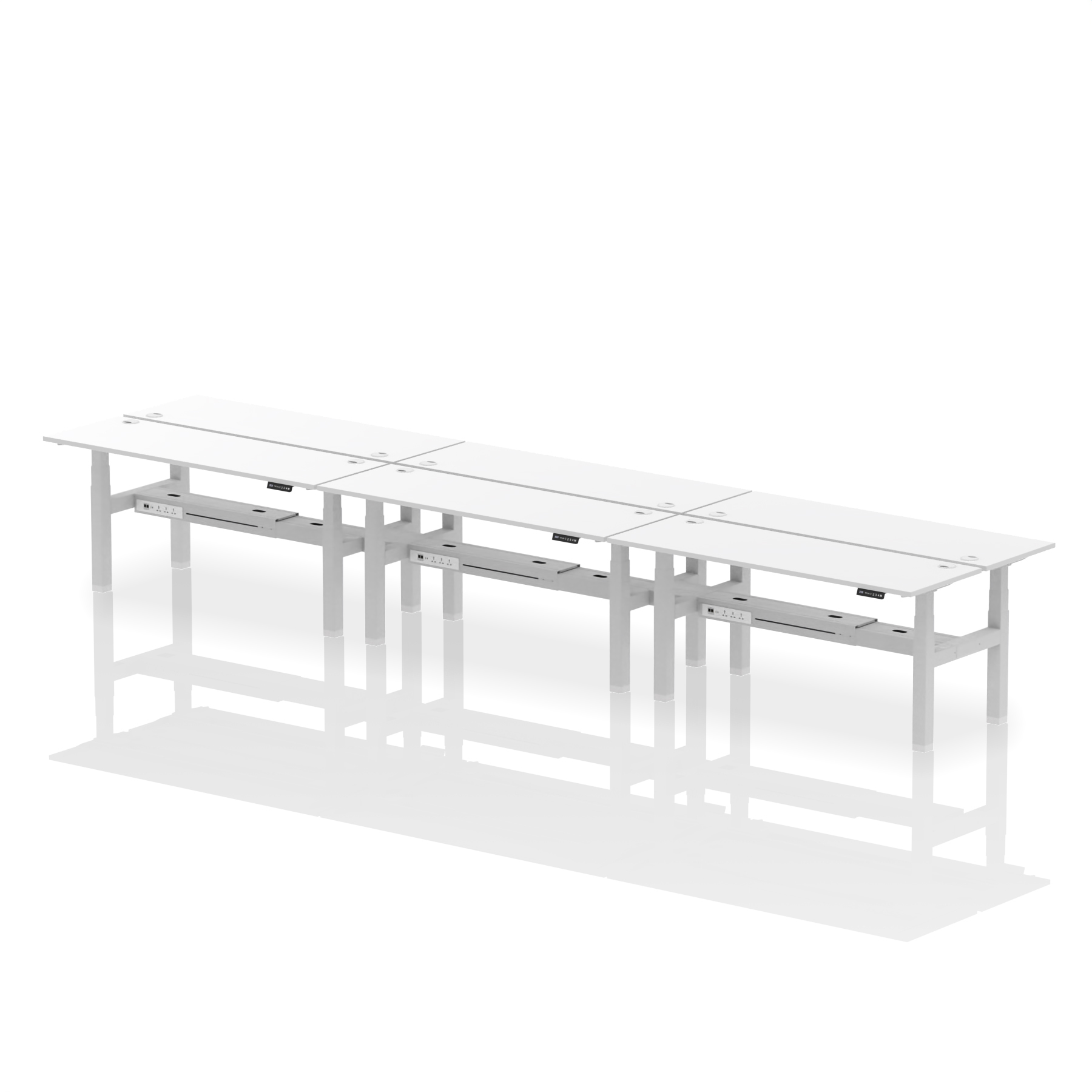 White / Silver Frame