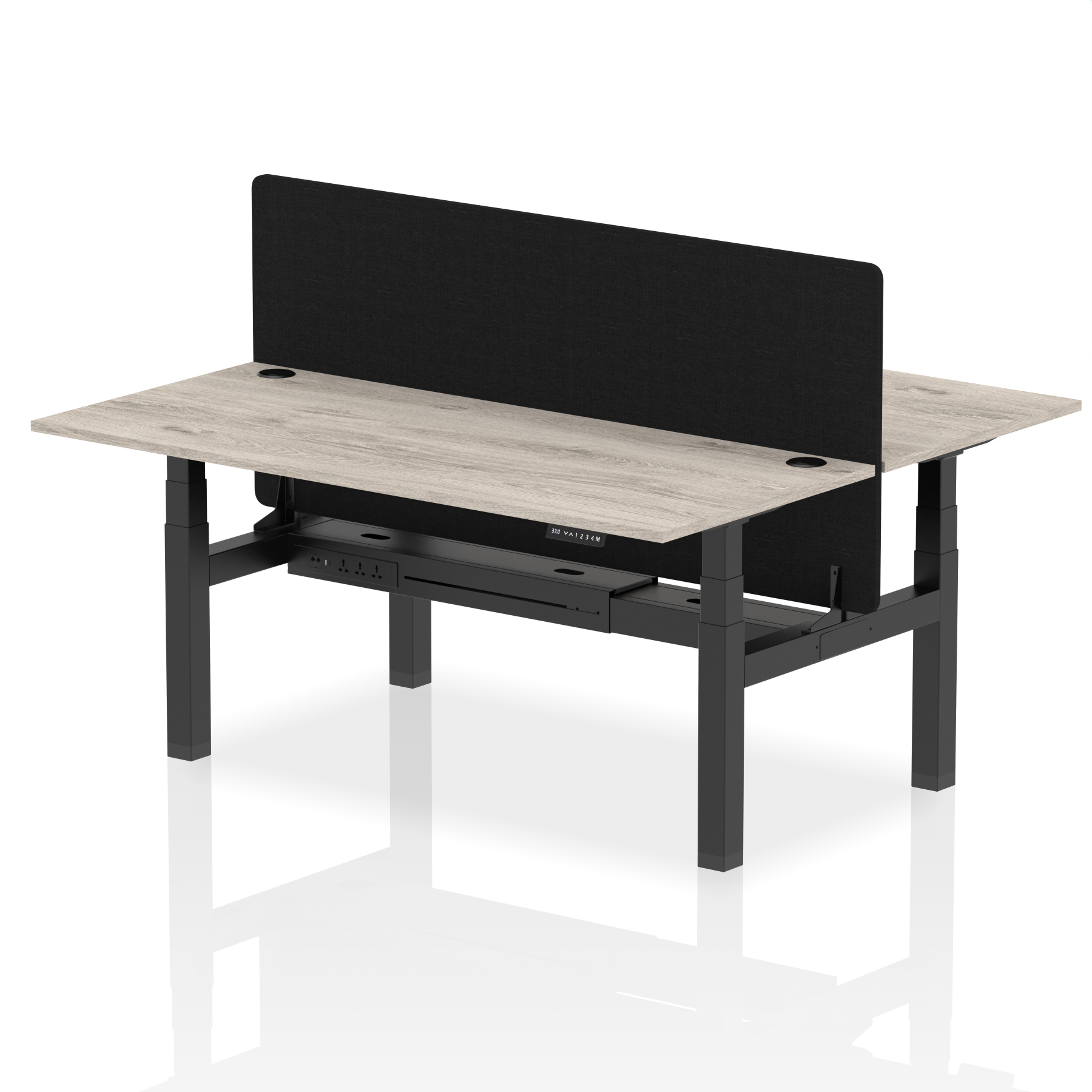 Grey Oak / Black Frame