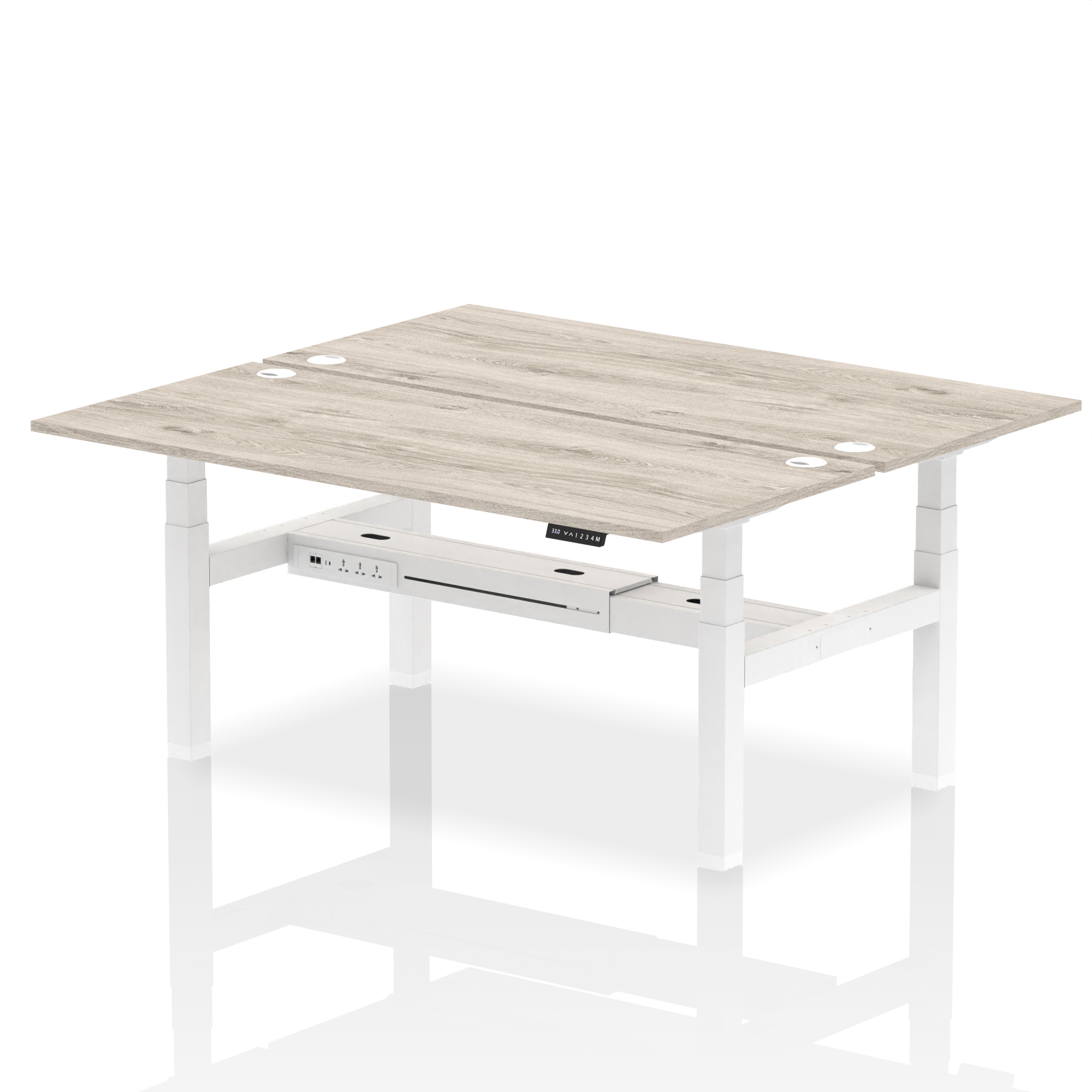 Grey Oak / White Frame