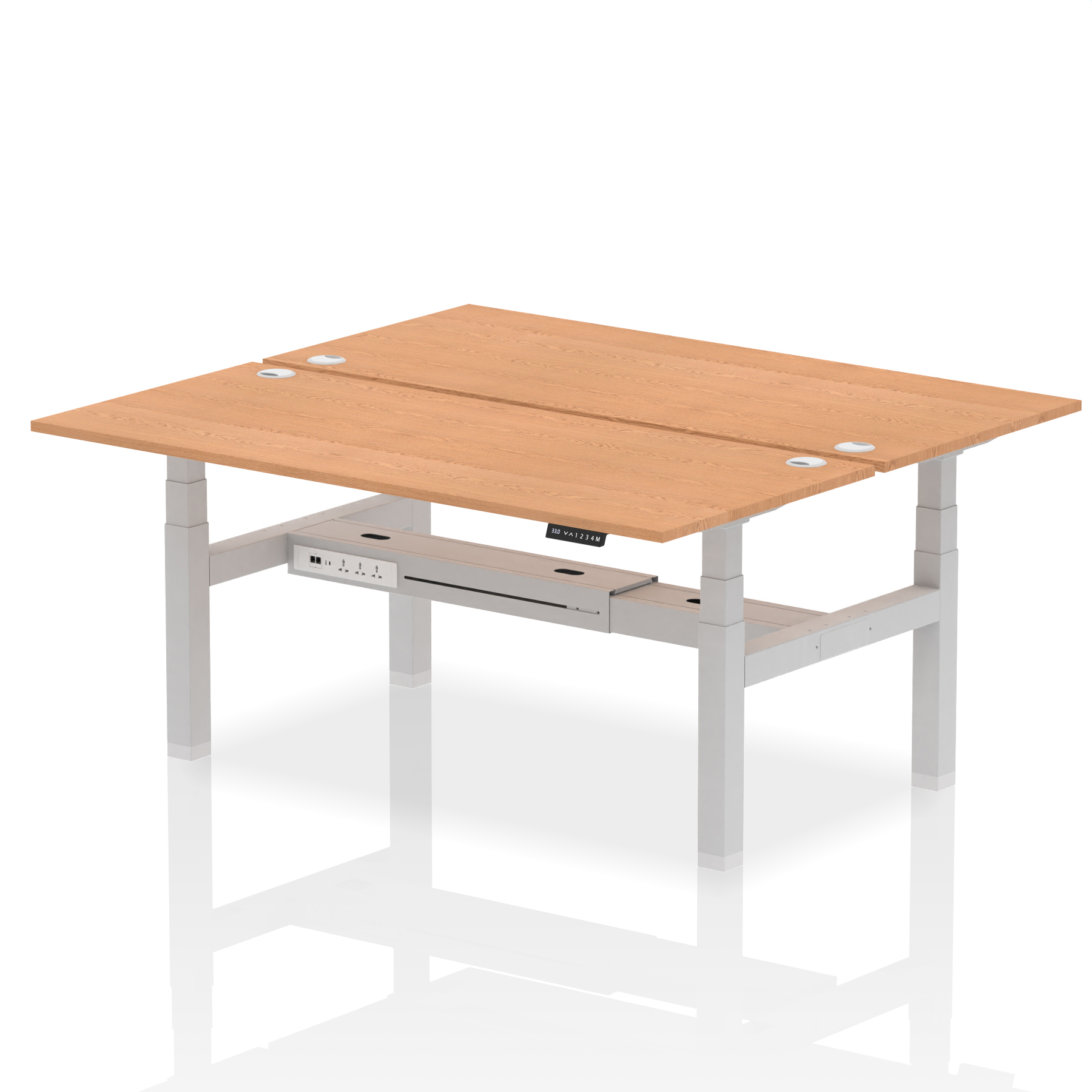 Oak / Silver Frame