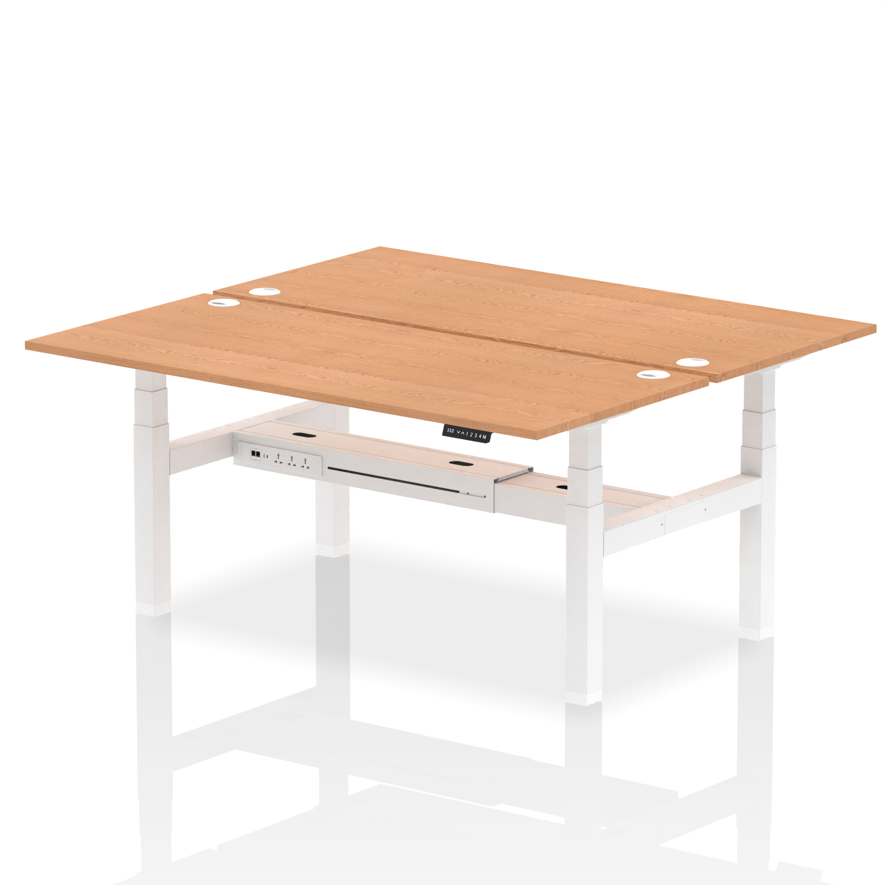 Oak / White Frame