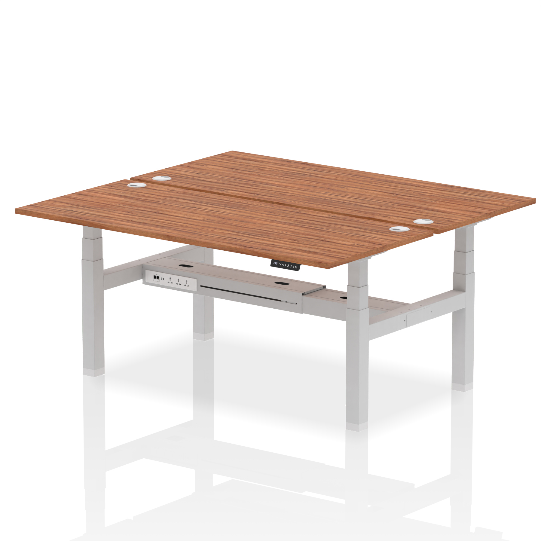 Walnut / Silver Frame