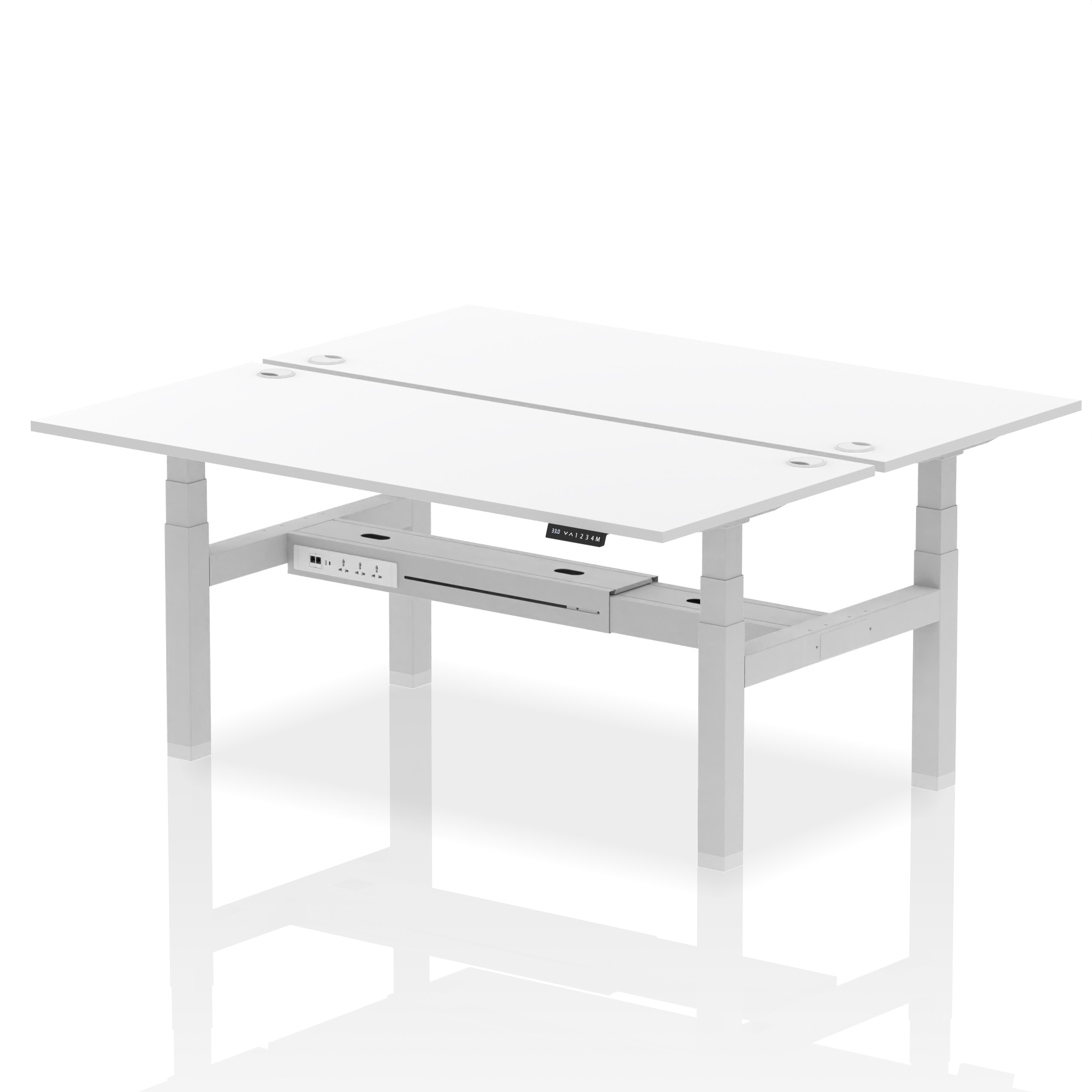 White / Silver Frame