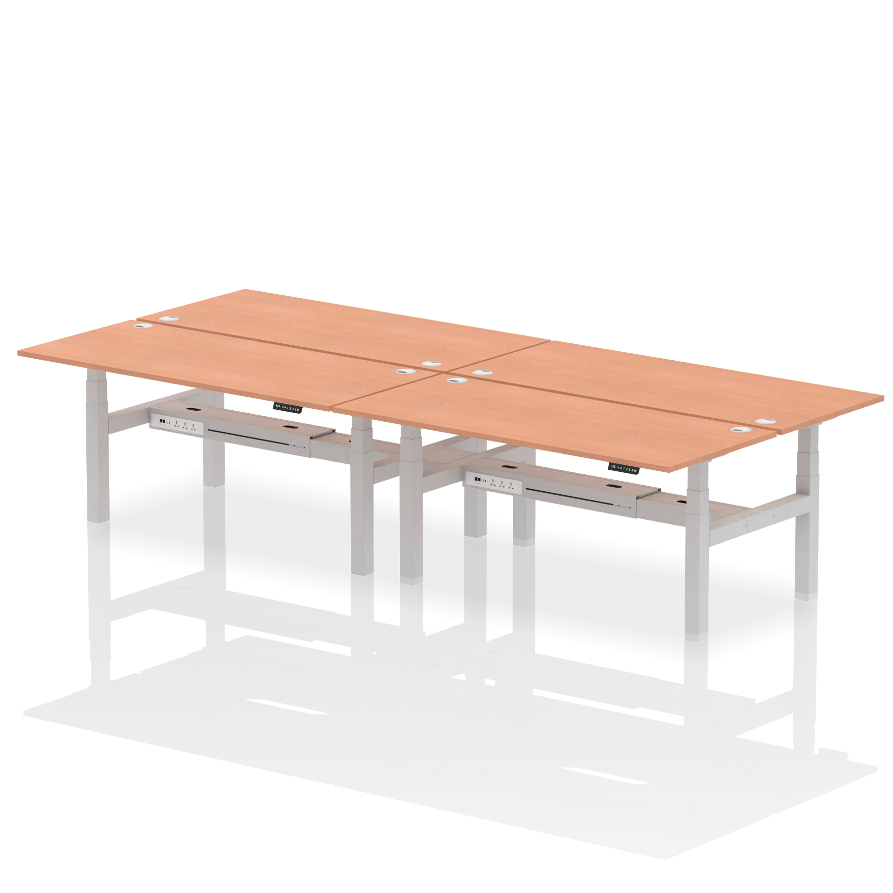 Beech / Silver Frame