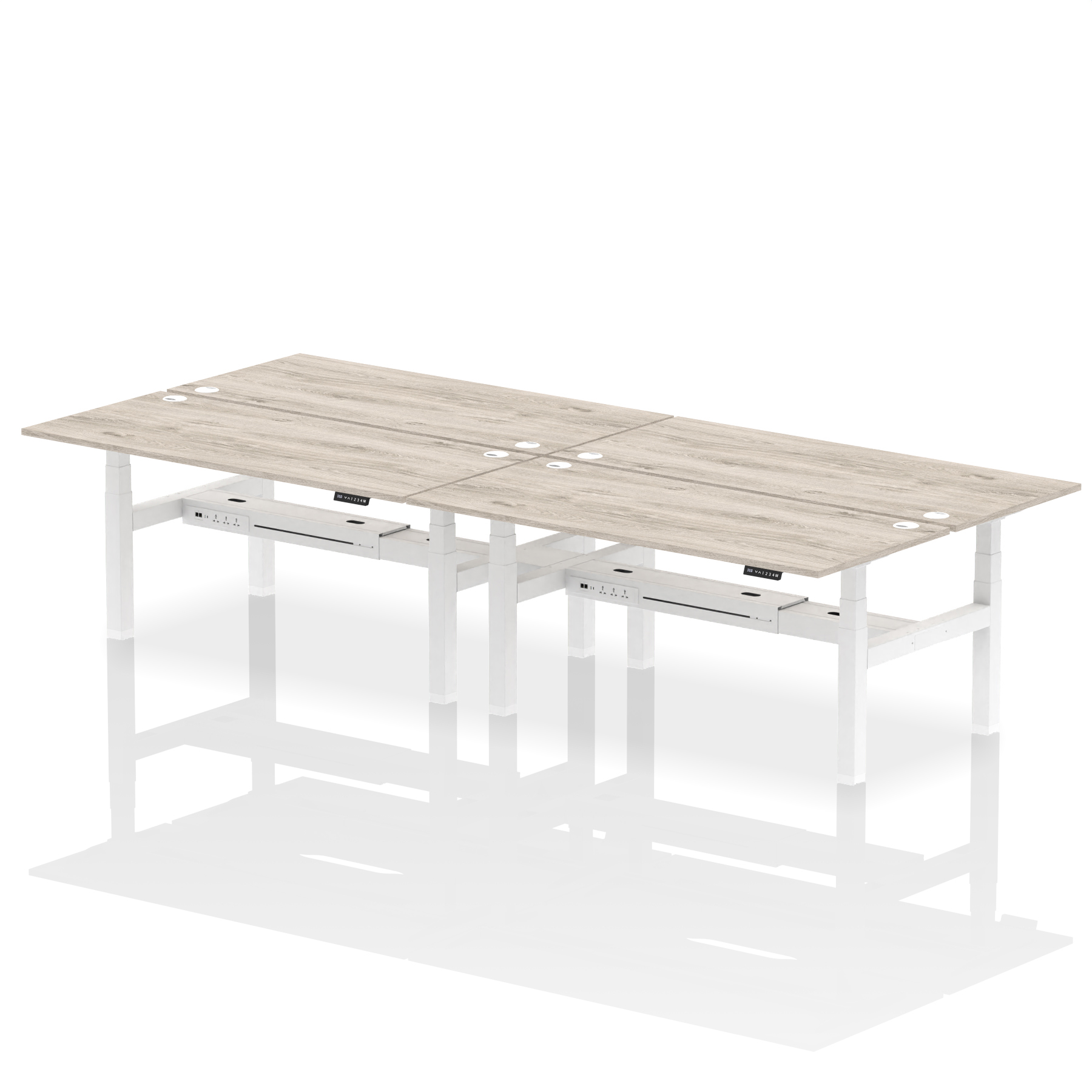 Grey Oak / White Frame