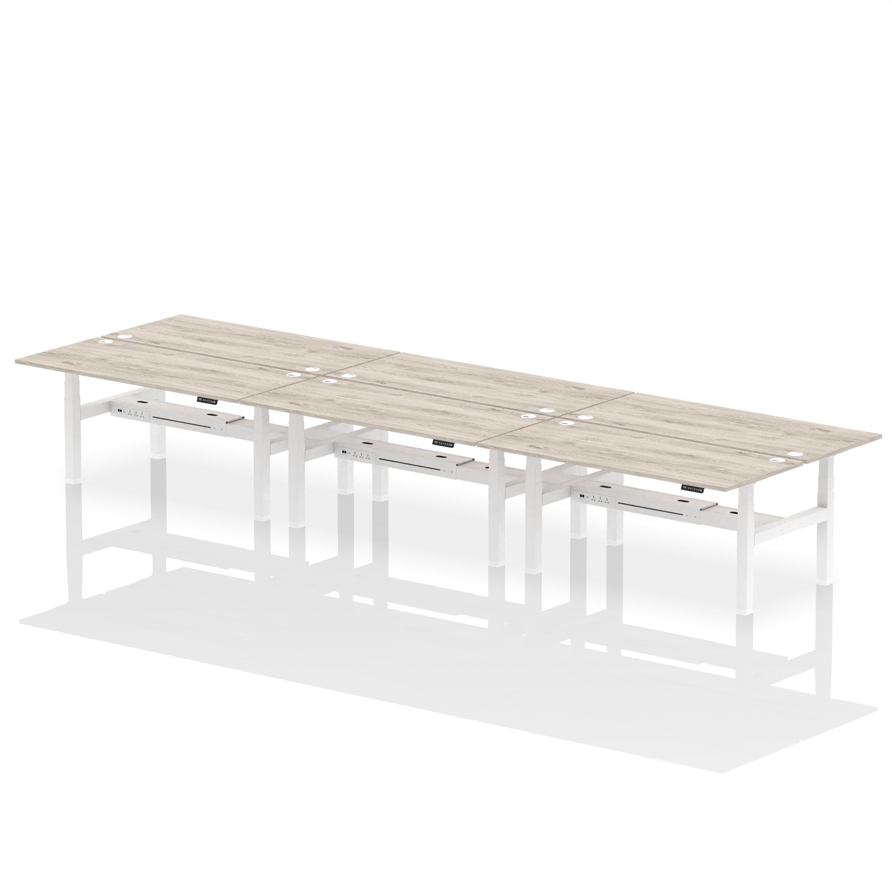 Grey Oak / White Frame