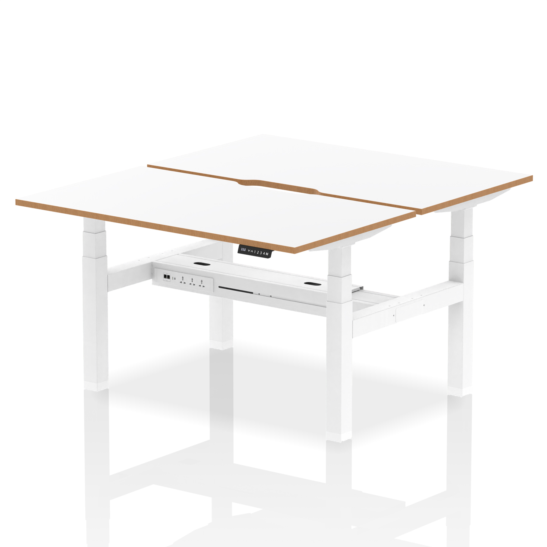 White & Natural Wood
