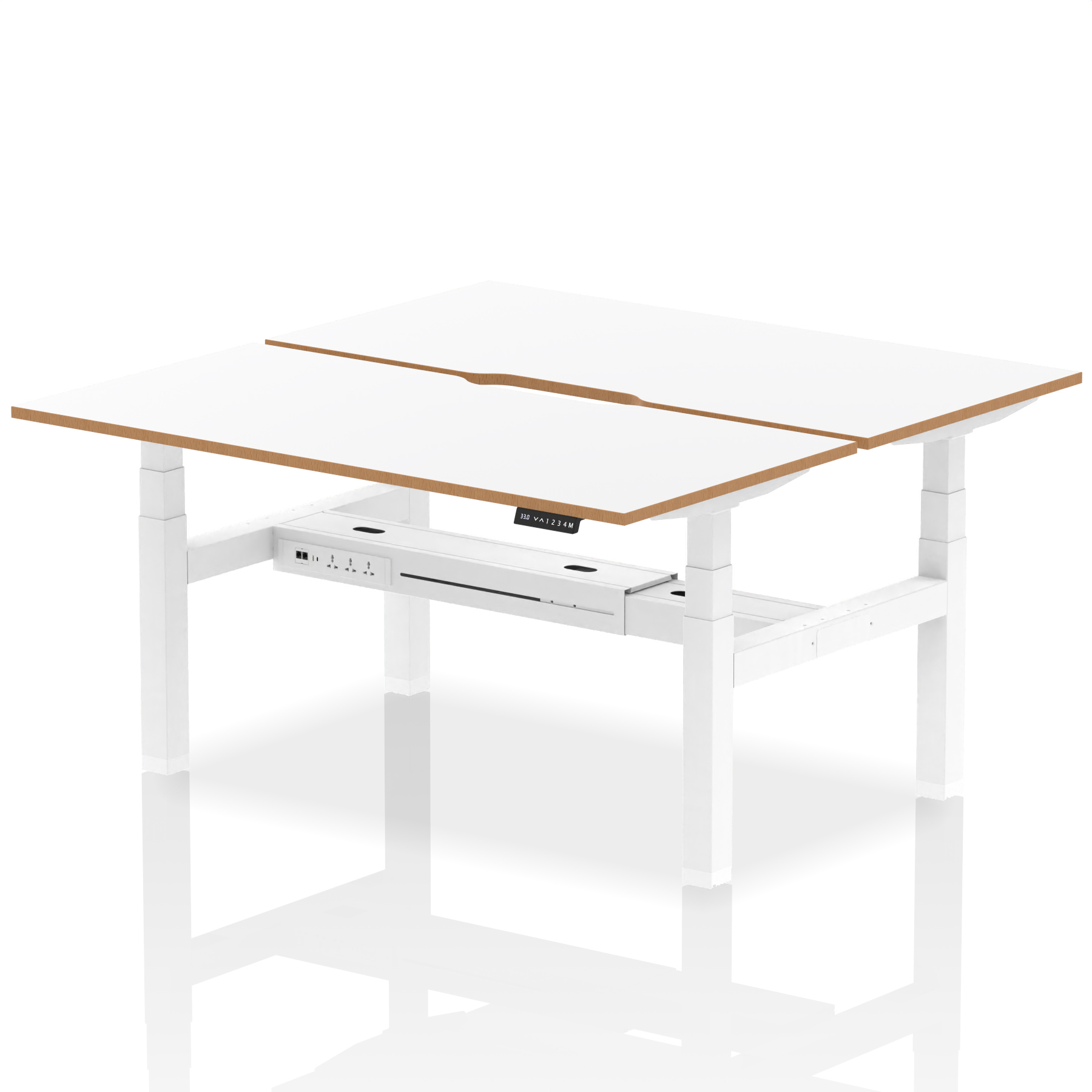 White & Natural Wood