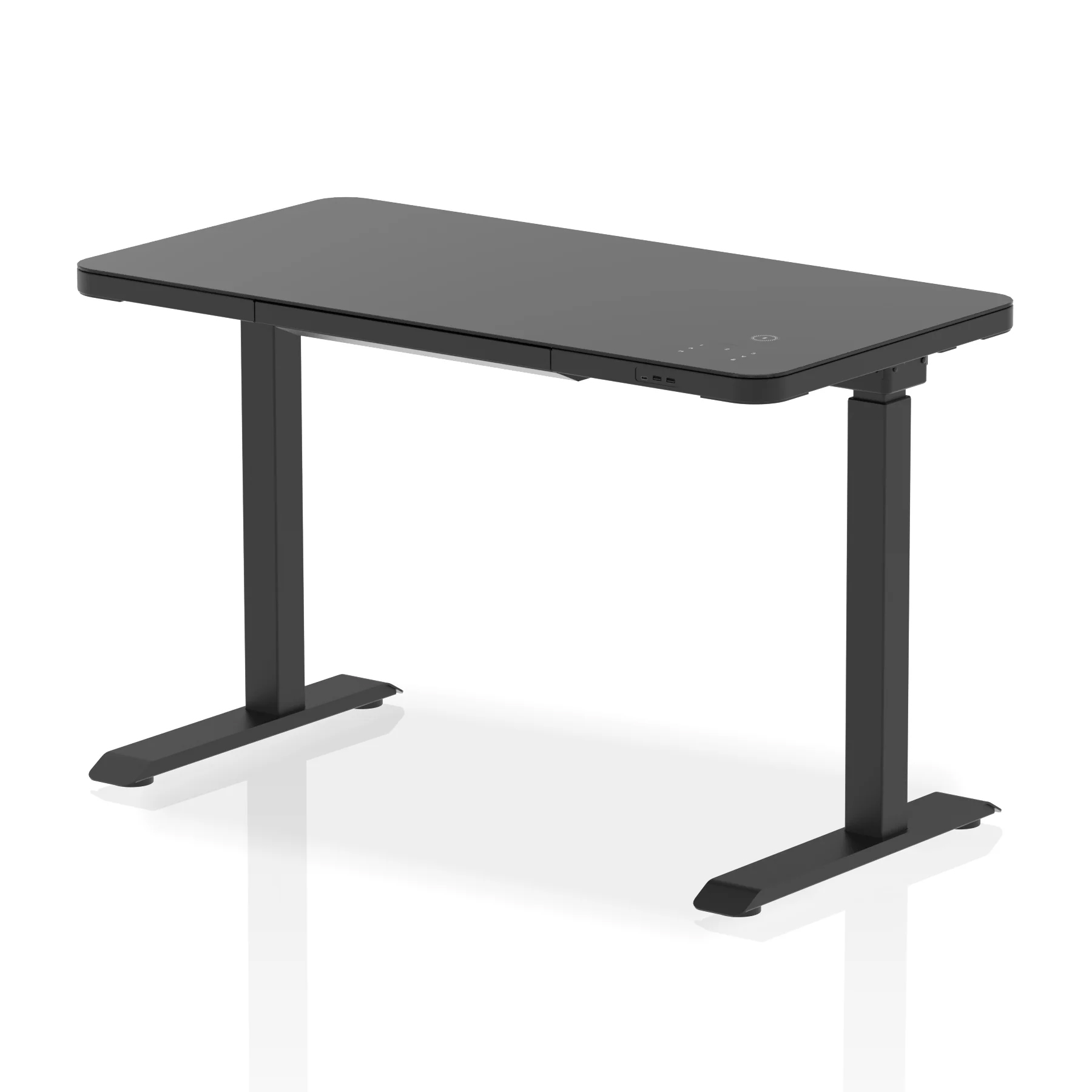 Black Ice Height Adjustable Desk — Black