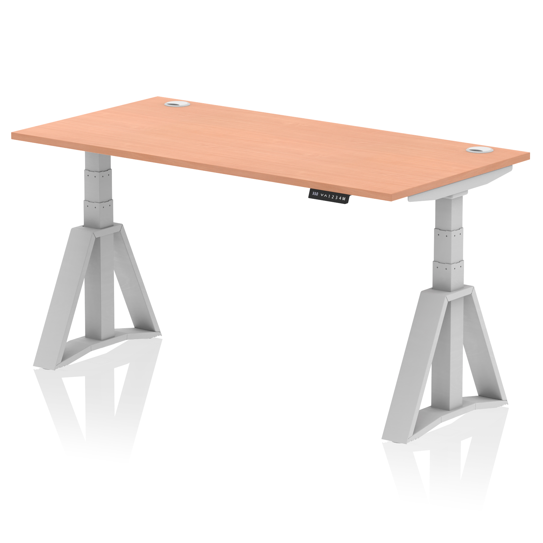 Beech / Silver Frame
