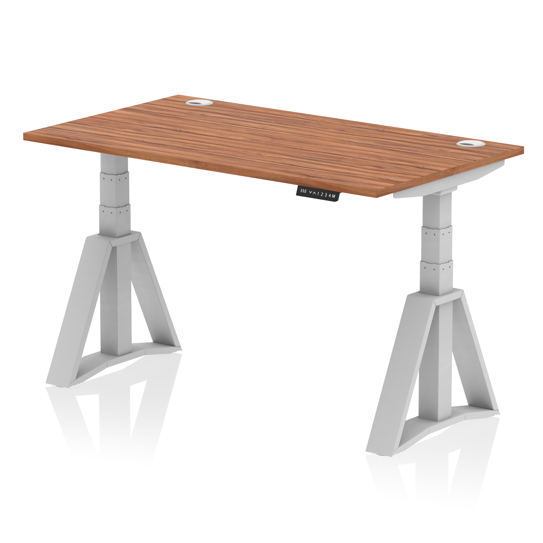 Walnut / Silver Frame
