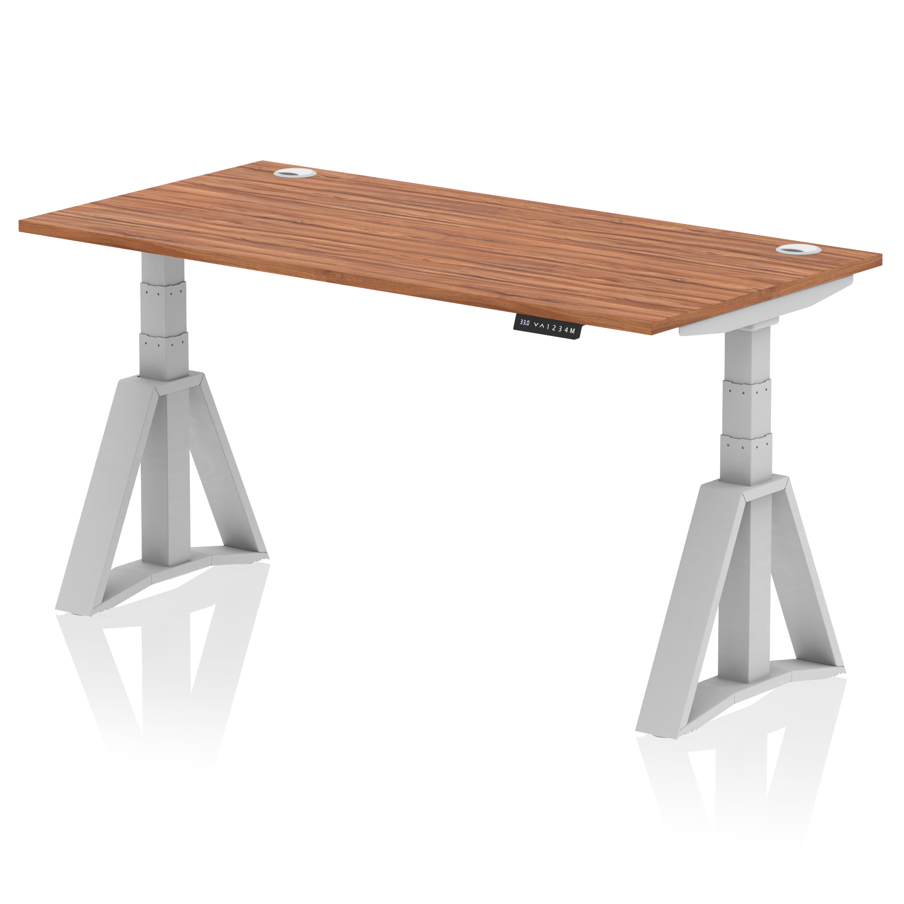Walnut / Silver Frame