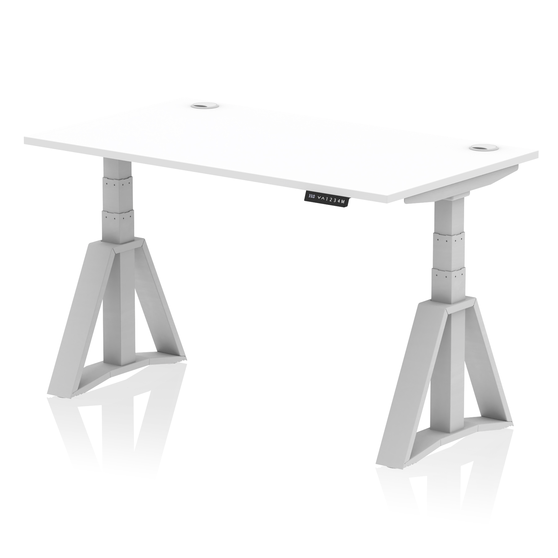 White / Silver Frame