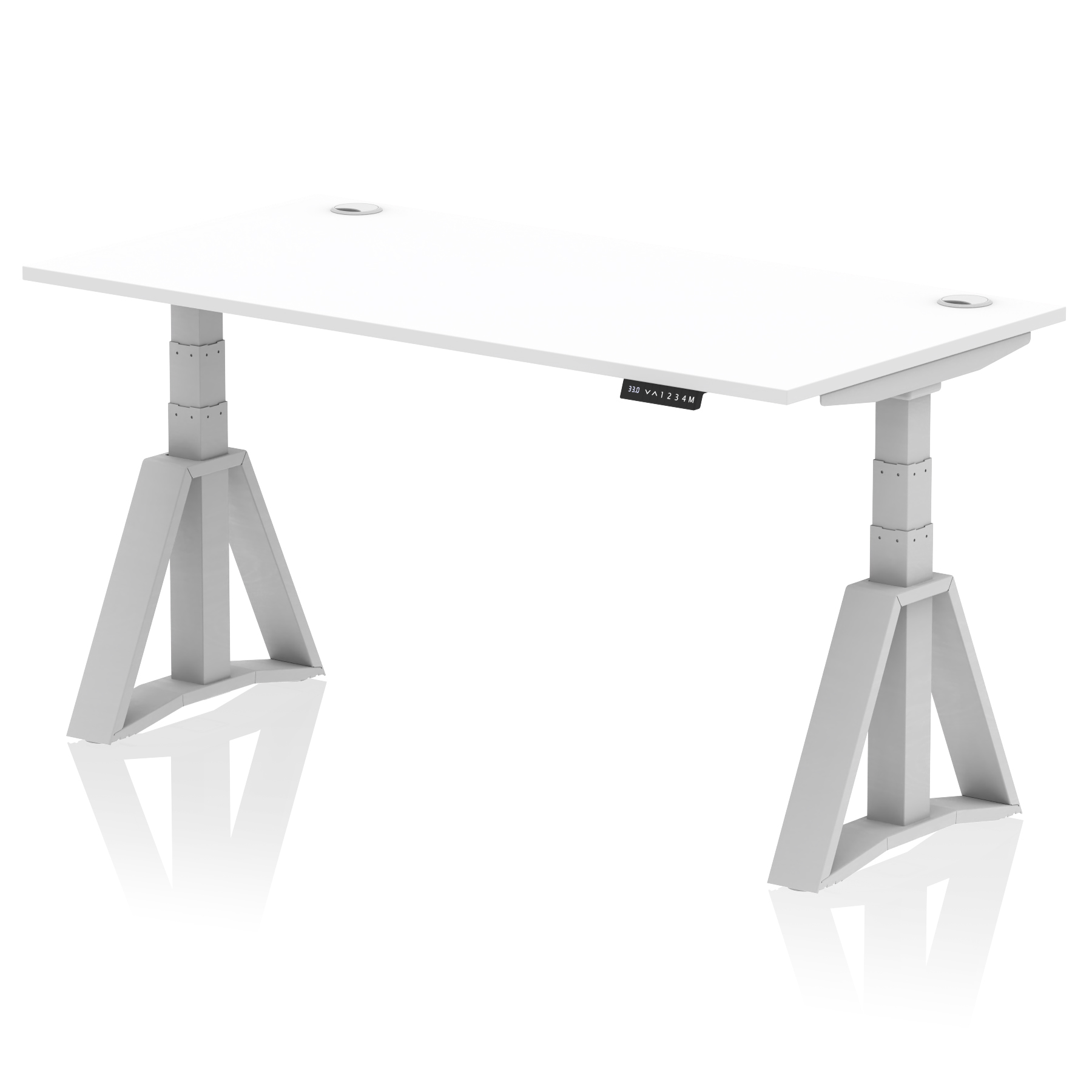 White / Silver Frame